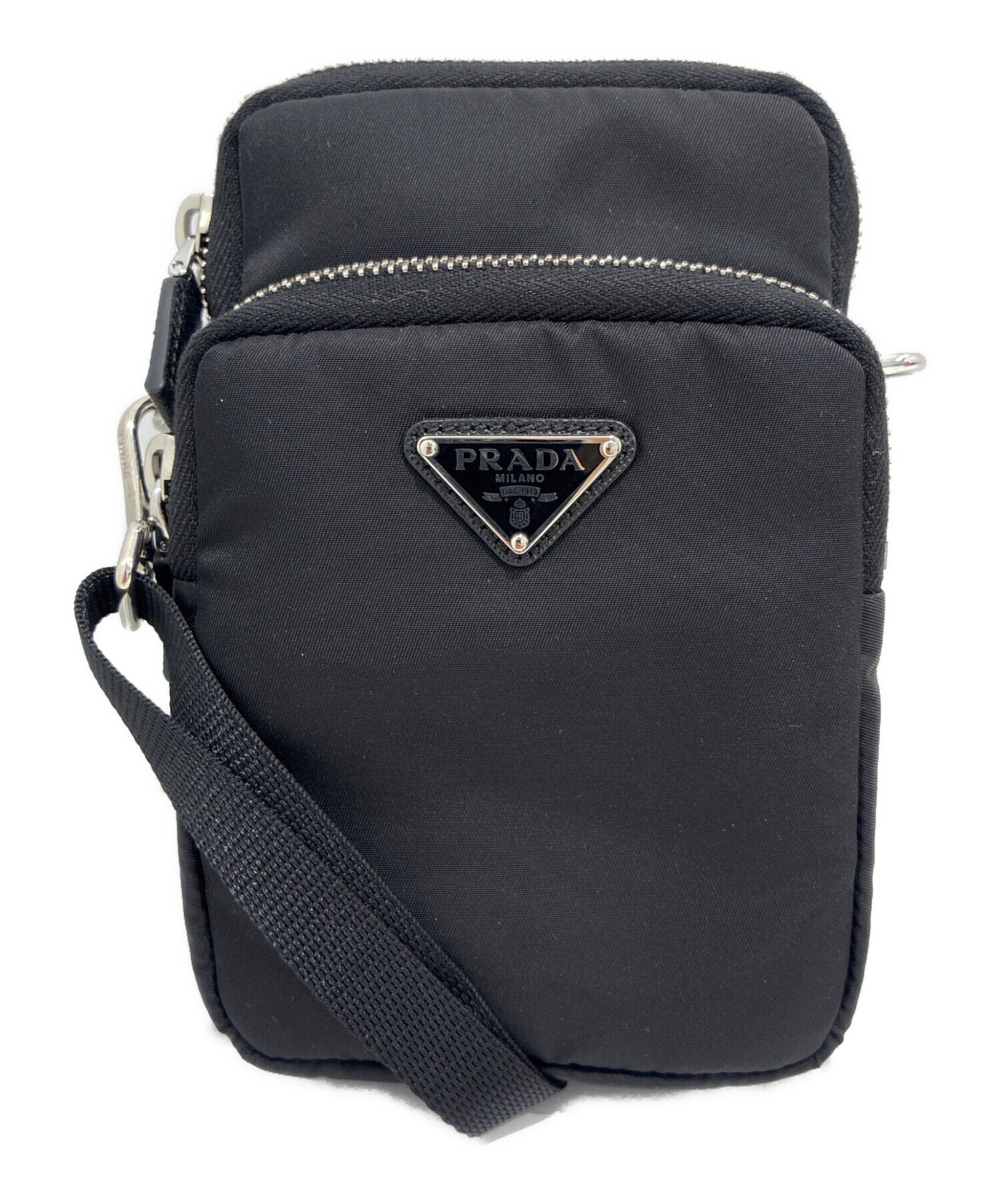 PRADA RE-NYLON ブラック ケース 中古・古着通販】PRADA (プラダ) Re-Nylon スマートフォンケース