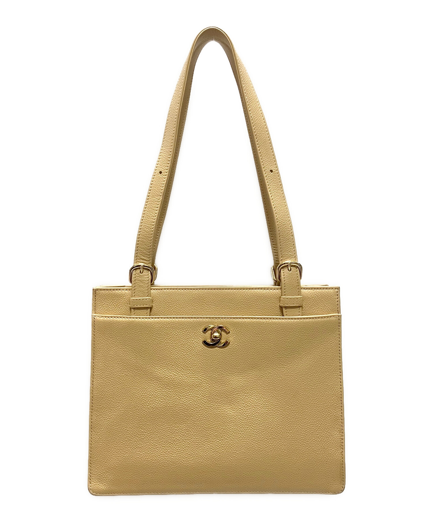 中古・古着通販】CHANEL (シャネル) ココマーク レザートートバッグ 