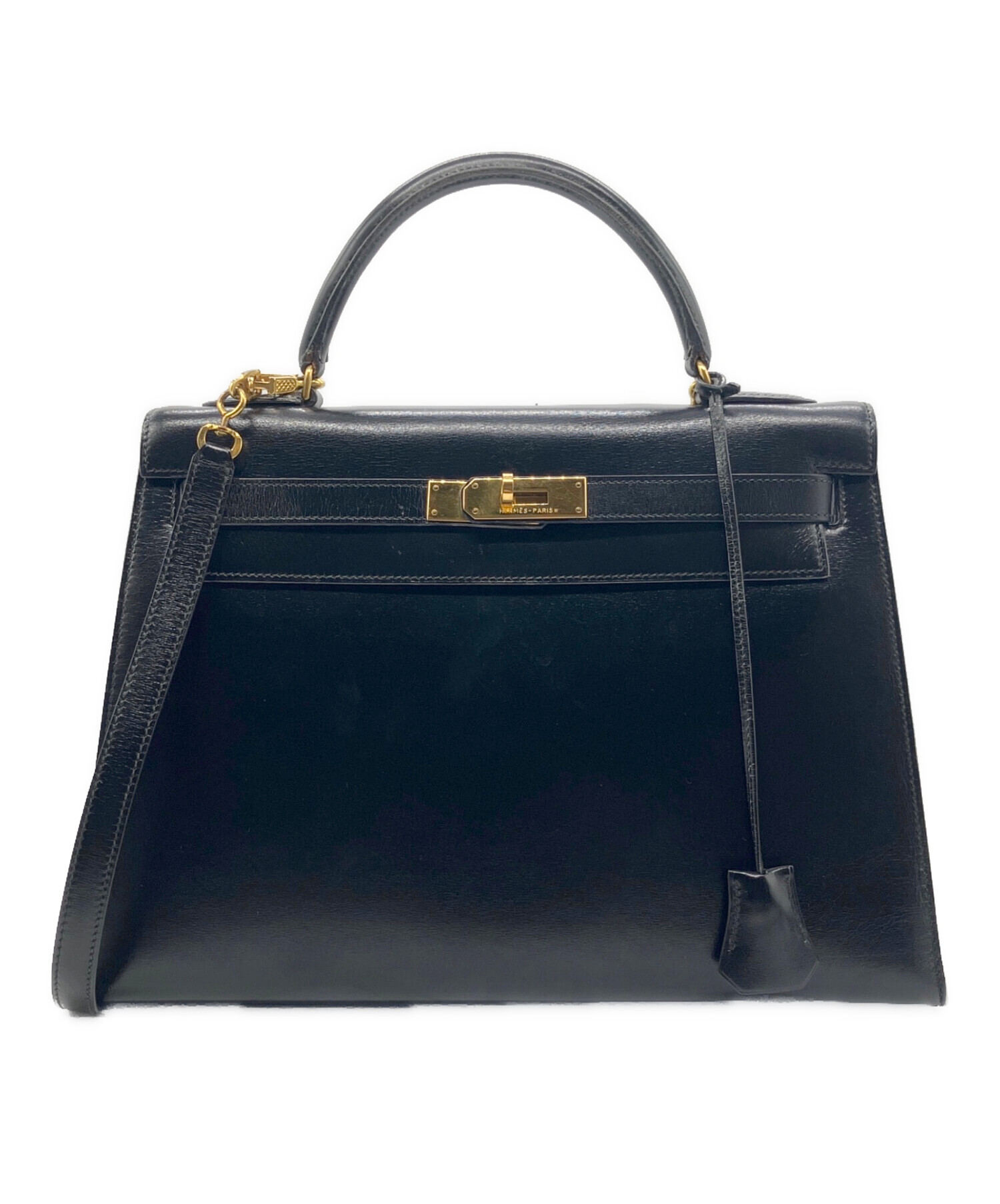 中古・古着通販】HERMES (エルメス) ケリー32 外縫い ブラック 