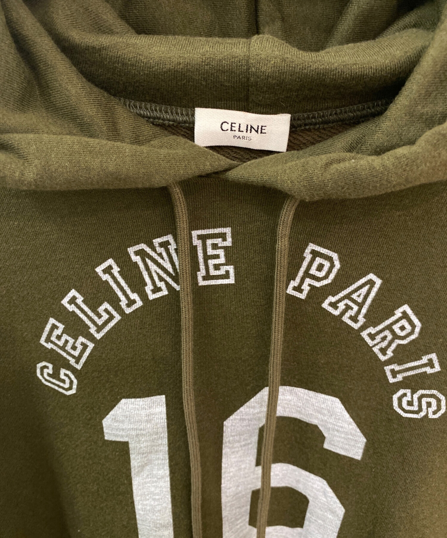 中古・古着通販】CELINE (セリーヌ) プルオーバーパーカー オリーブ