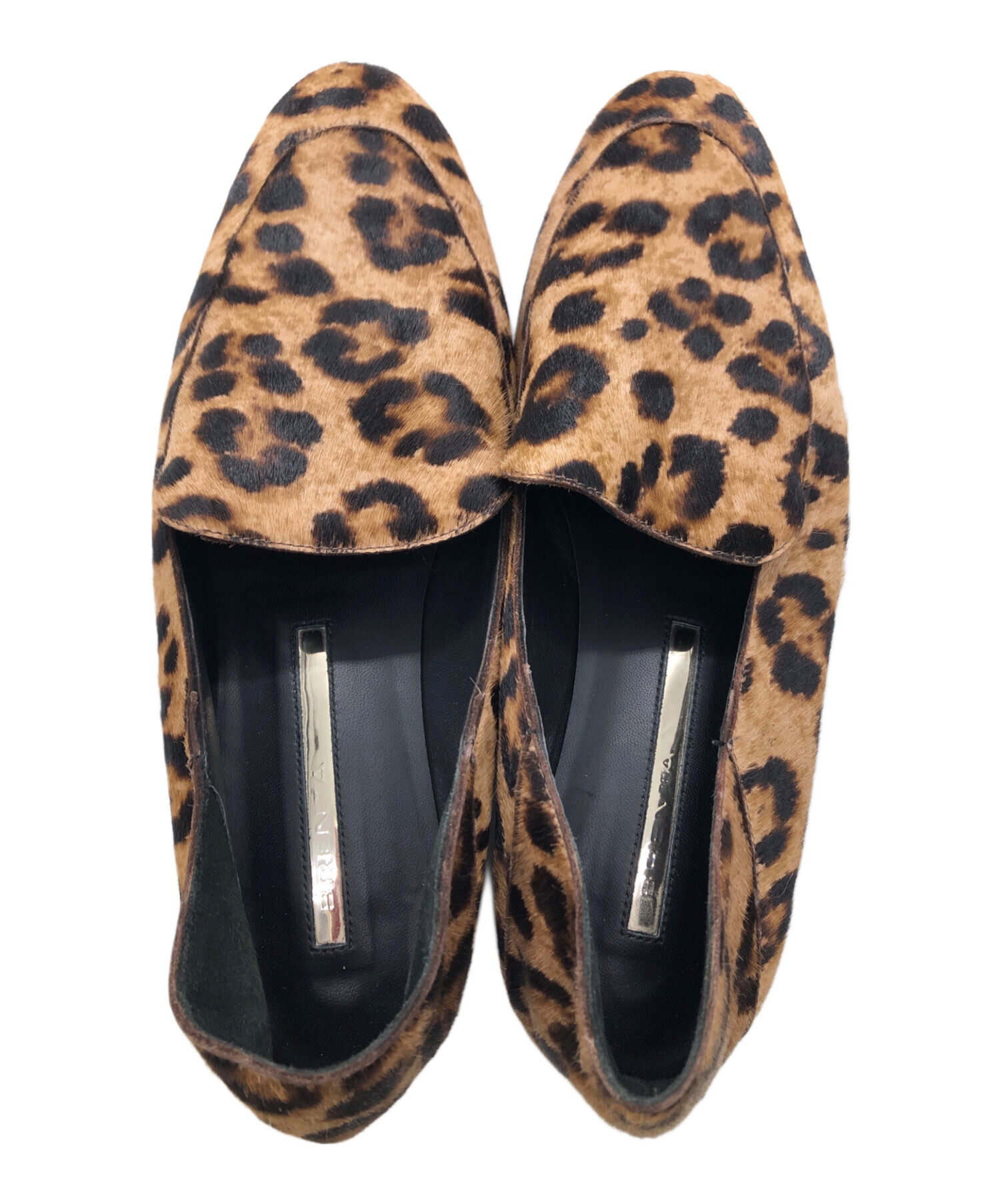 美品！イタリア製BRENTA フラットシューズ スエード36.5ヒョウ柄 美品