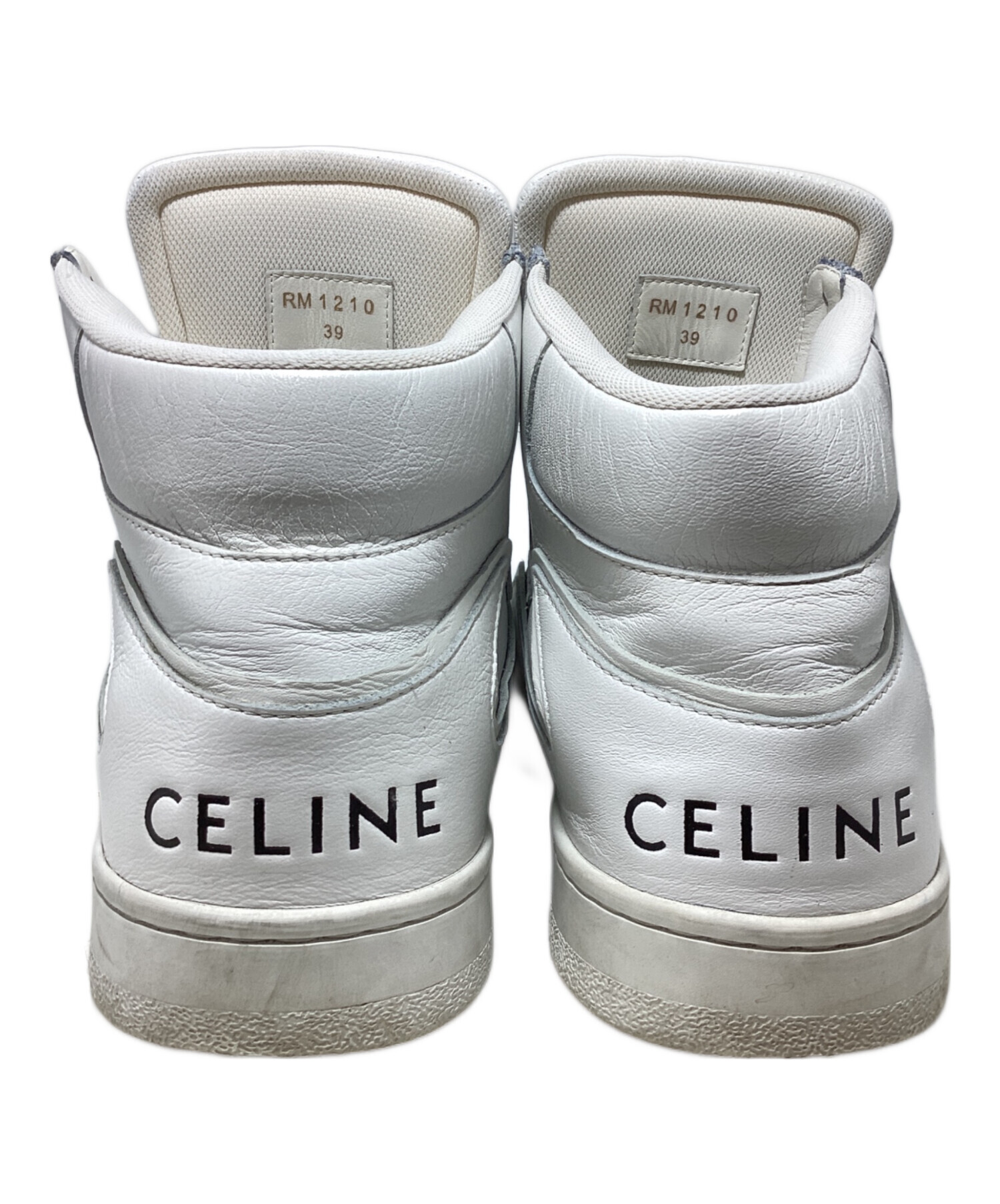 セリーヌ CELINE スニーカー 39 ハイカット 靴 白 人気 シルバー セリーヌ CELINE スニーカー 39 ハイカット 靴 白 人気 シルバー