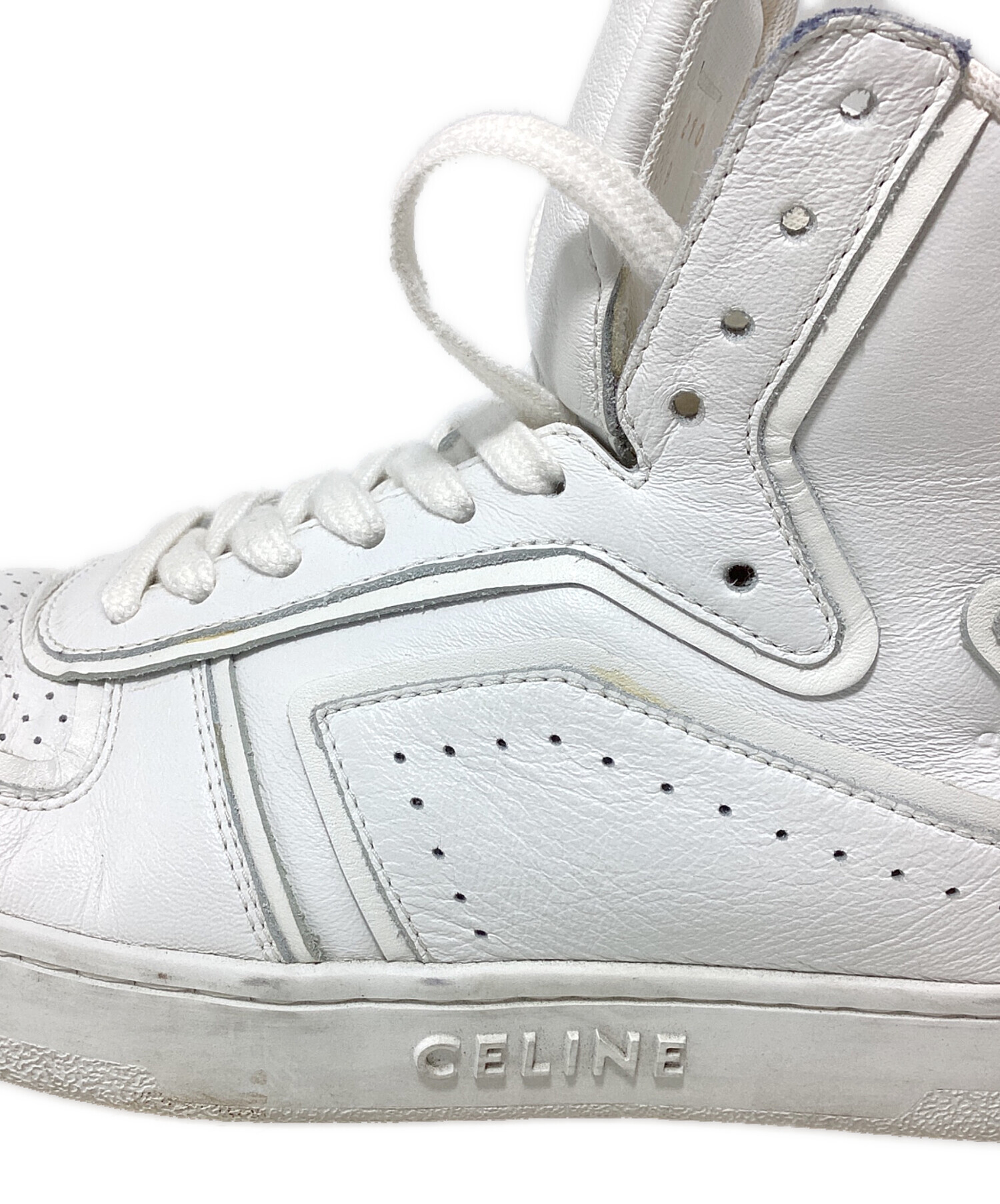 中古・古着通販】CELINE (セリーヌ) ハイカットスニーカー ホワイト