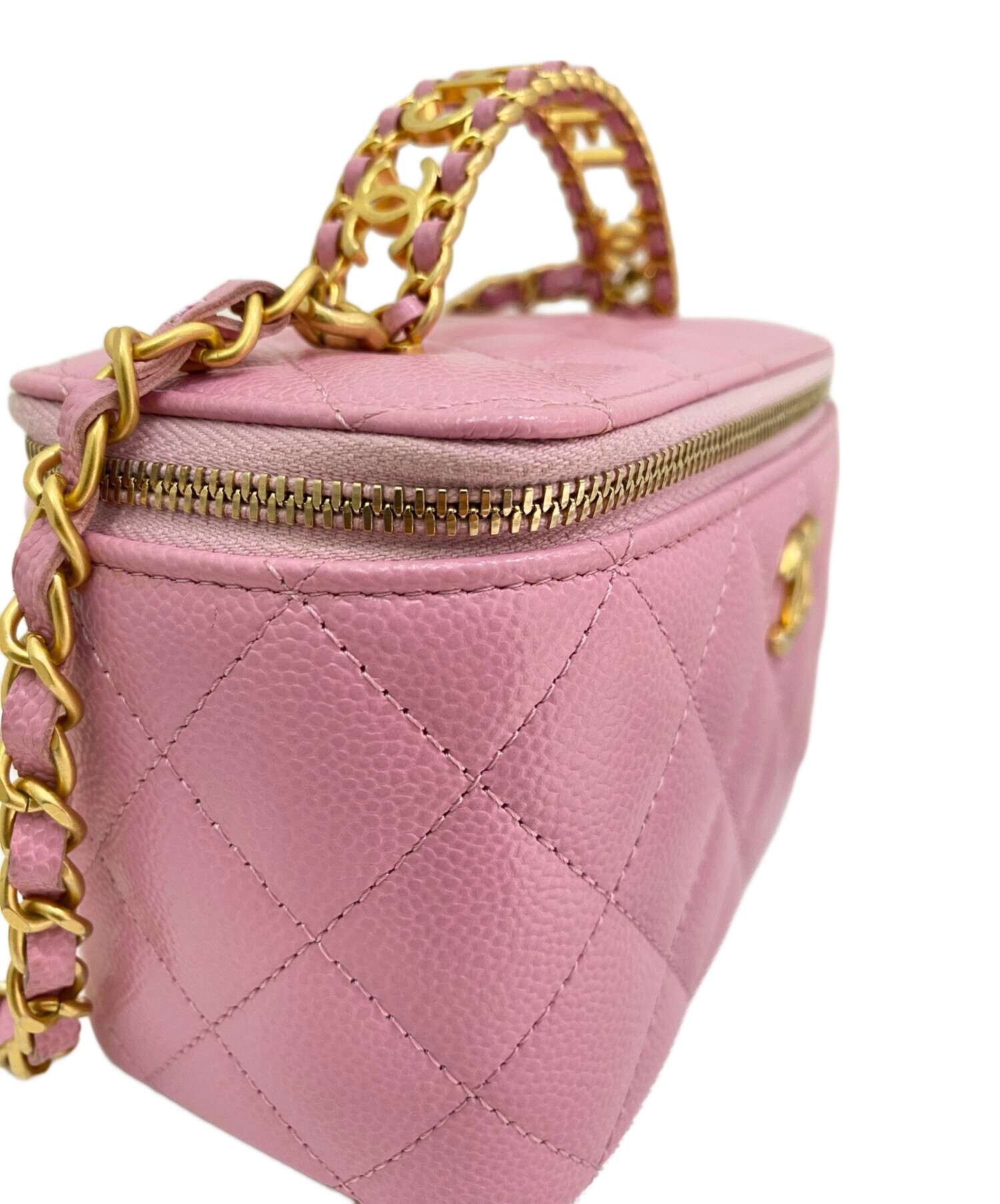 中古・古着通販】CHANEL (シャネル) スモールバニティケース ピンク