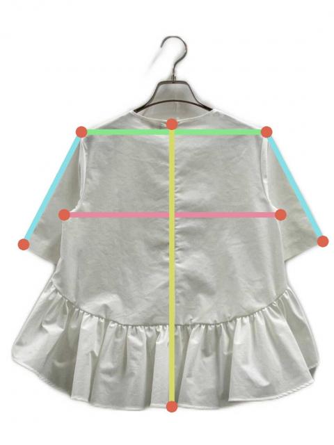 中古・古着通販】yori (ヨリ) 半袖ブラウス ホワイト サイズ:36 未使用