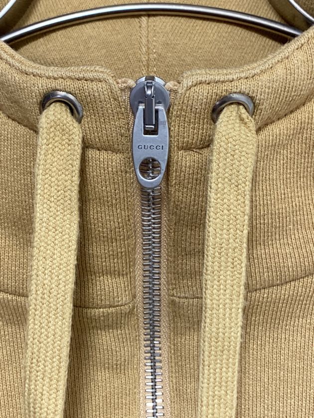 中古・古着通販】GUCCI (グッチ) ハーフジップパーカー ベージュ