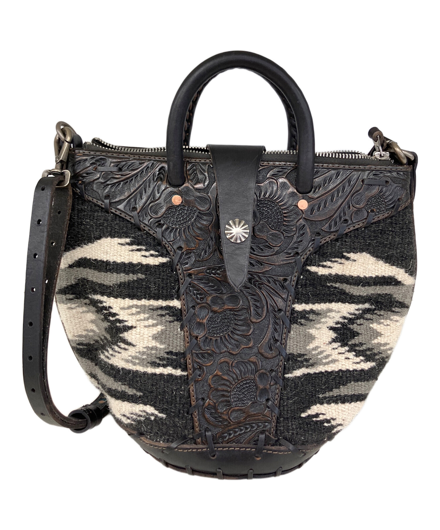 RRL 2WAY SHOULDER BAG DENIM & LEATHER バッグ RRL 2WAY SHOULDER BAG