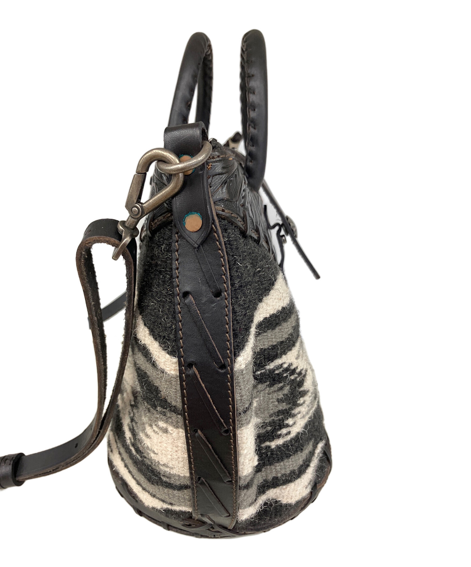 中古・古着通販】RRL (ダブルアールエル) ジャガーレザー2wayバッグ