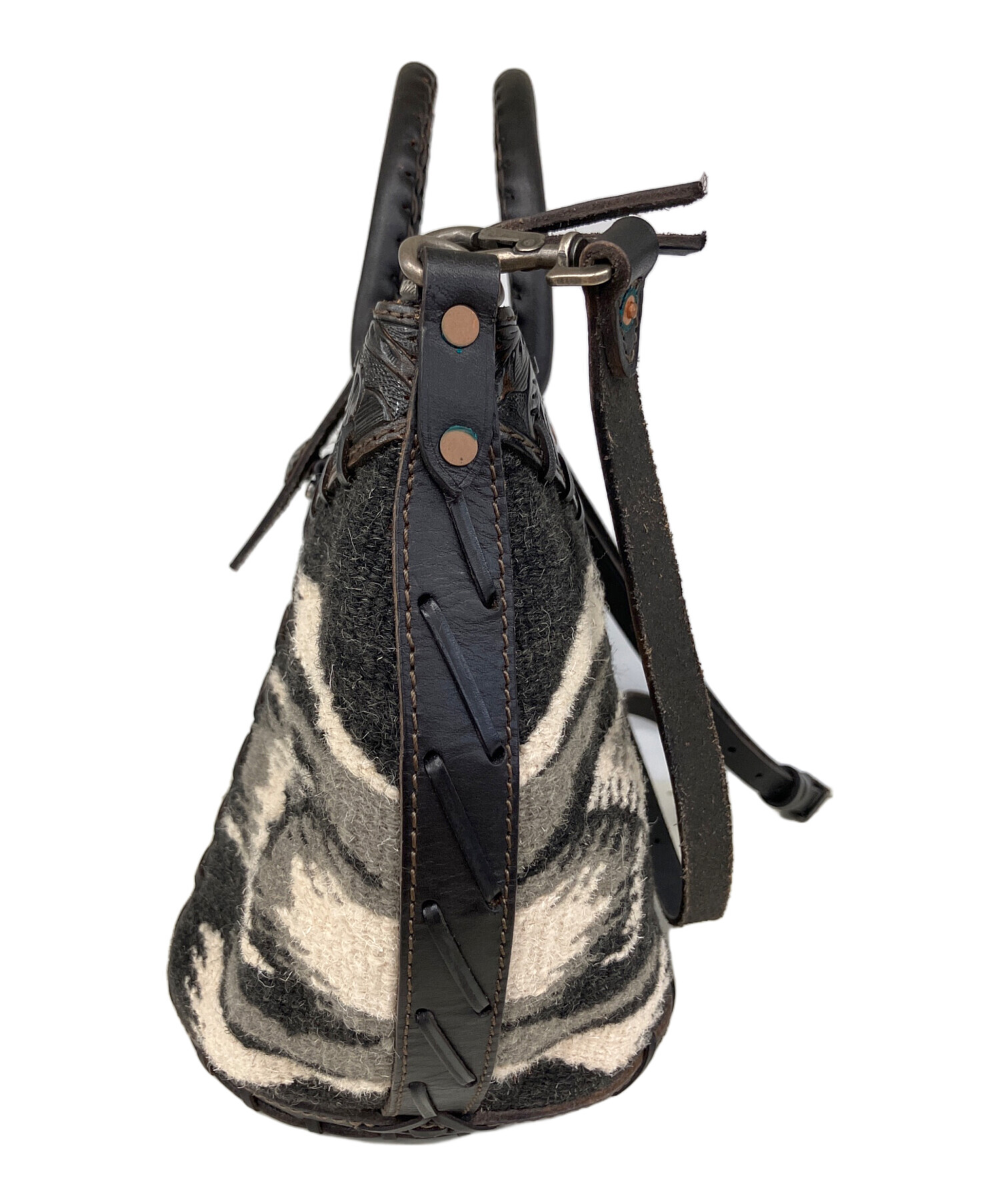 中古・古着通販】RRL (ダブルアールエル) ジャガーレザー2wayバッグ