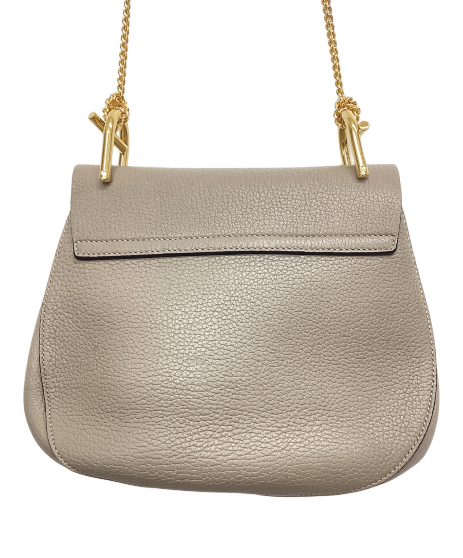Chloe ハンドバッグ チェーン付き 中古・古着通販】Chloe (クロエ) チェーンショルダーバッグ グレー