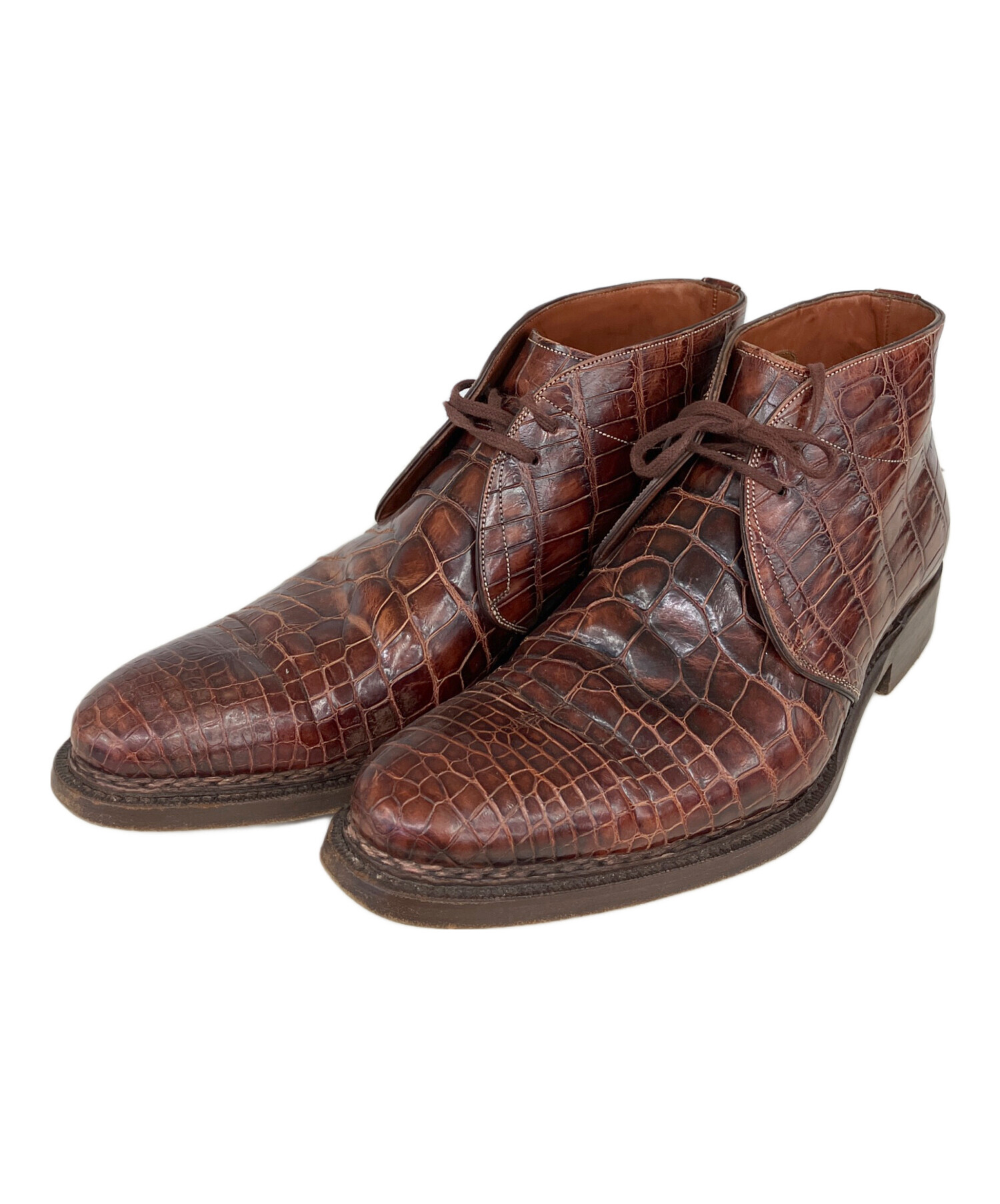 中古・古着通販】Santoni (サントーニ) チャッカーブーツ ブラウン