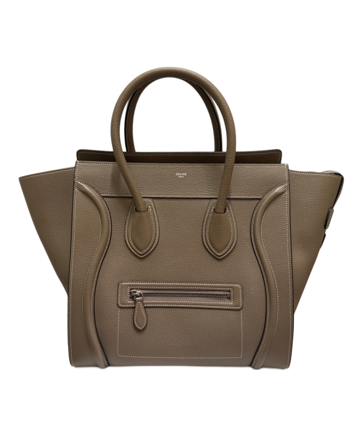 中古・古着通販】CELINE (セリーヌ) ラゲージ ミニ グレージュ 中古・古着通販】CELINE (セリーヌ) ラゲージ ミニ グレージュ