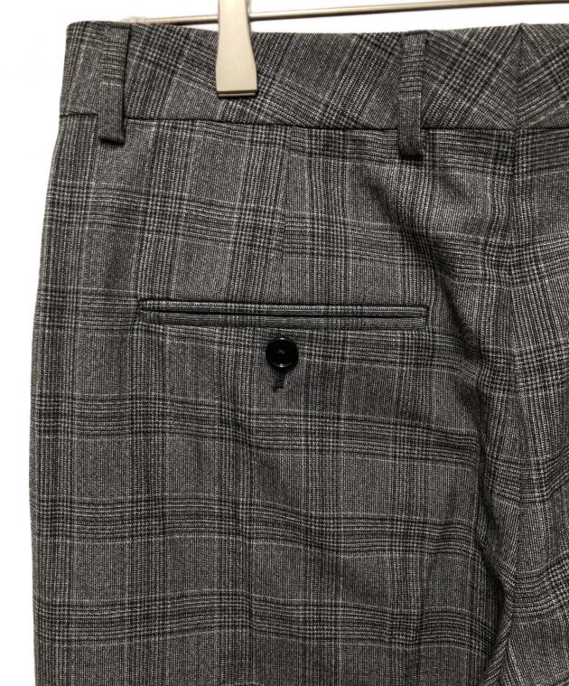 中古・古着通販】CELINE (セリーヌ) シャギーチェックパンツ グレー