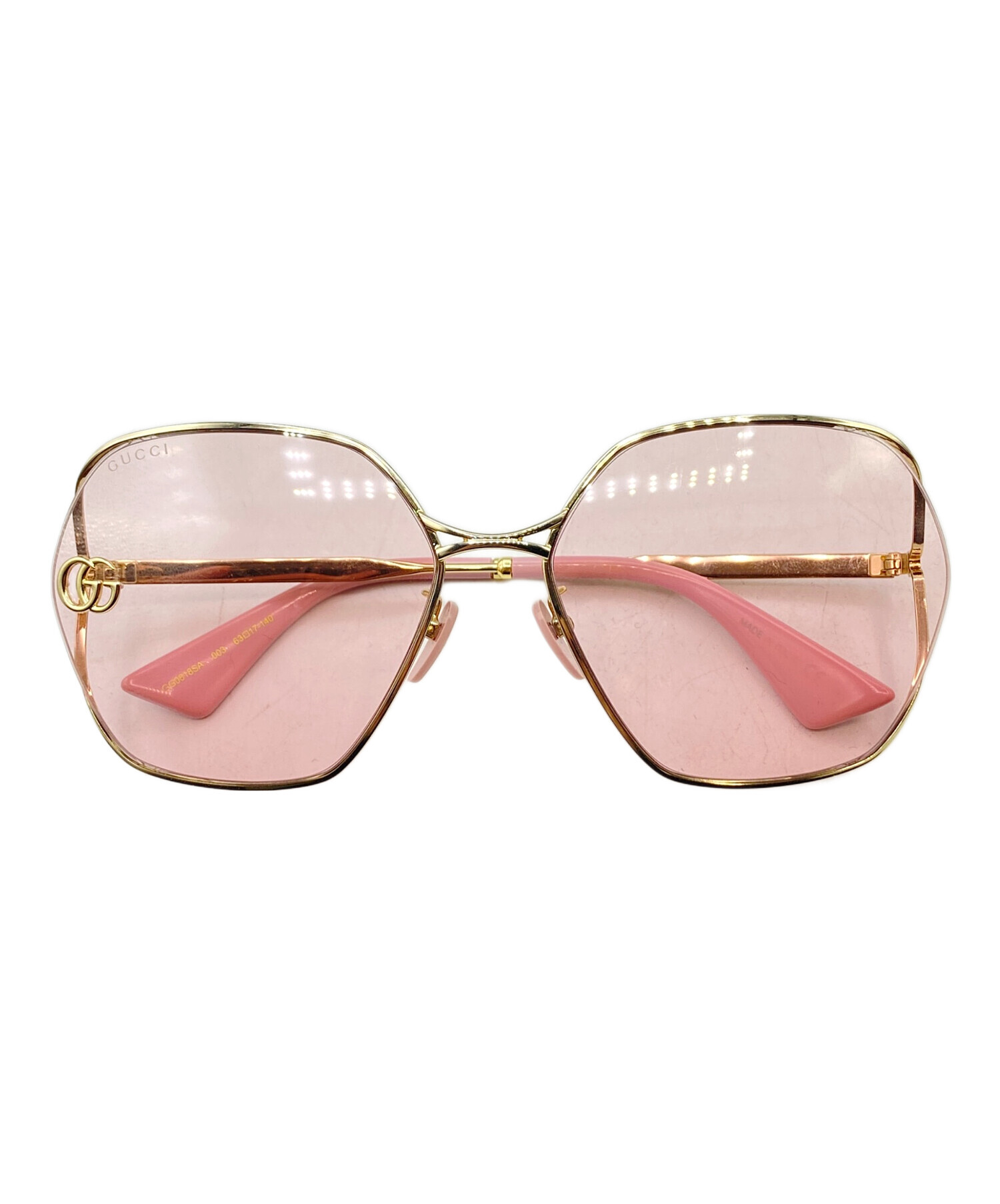 グッチ （GUCCI）オーバルフレーム サングラス イタリア製 レディース 美品 中古・古着通販】GUCCI (グッチ) オーバルフレームサングラス