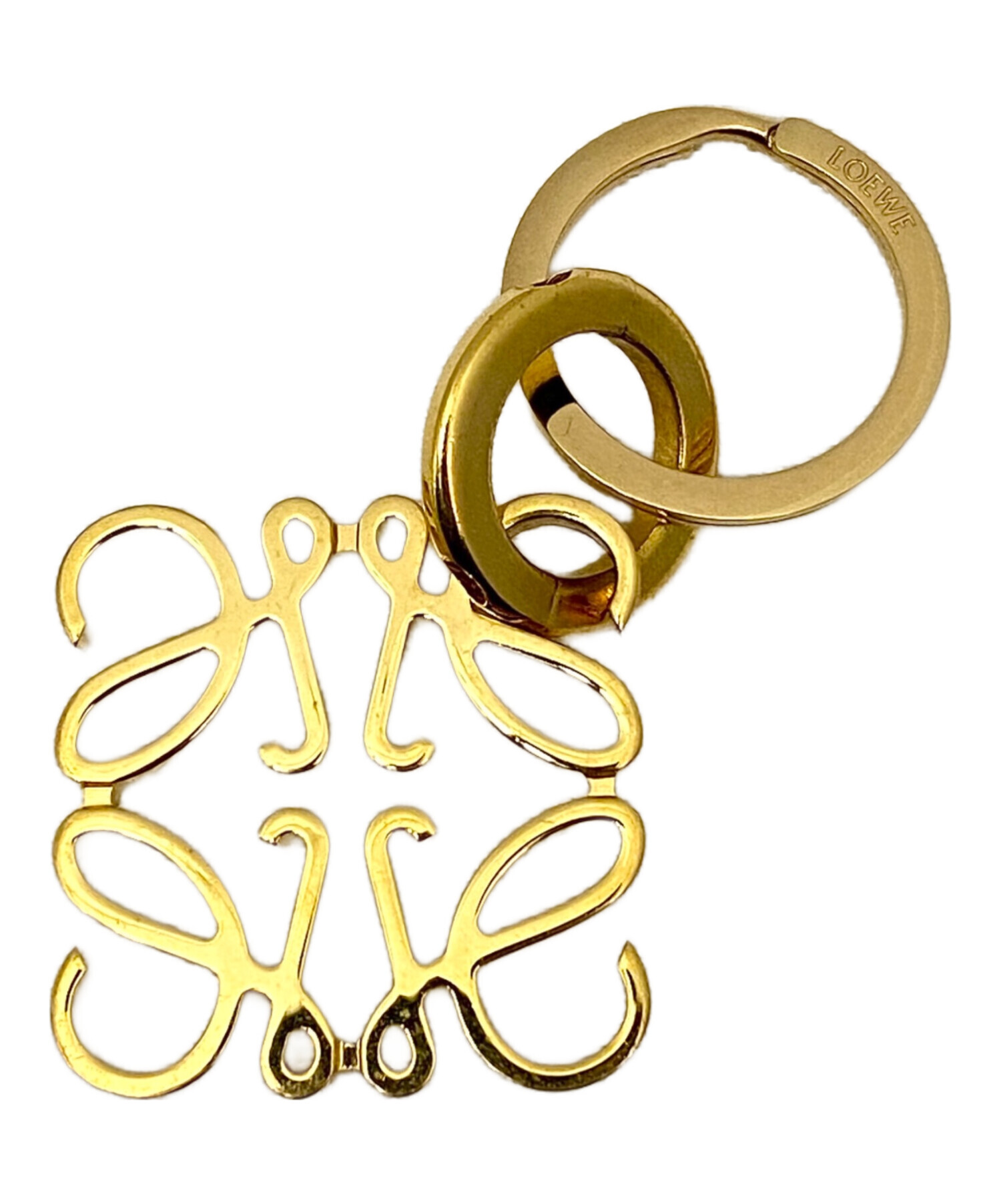 LOEWE ロエベ アナグラムキーリング & メタリックリング セット ゴールド LOEWE ロエベ アナグラムキーリング & メタリックリング セット