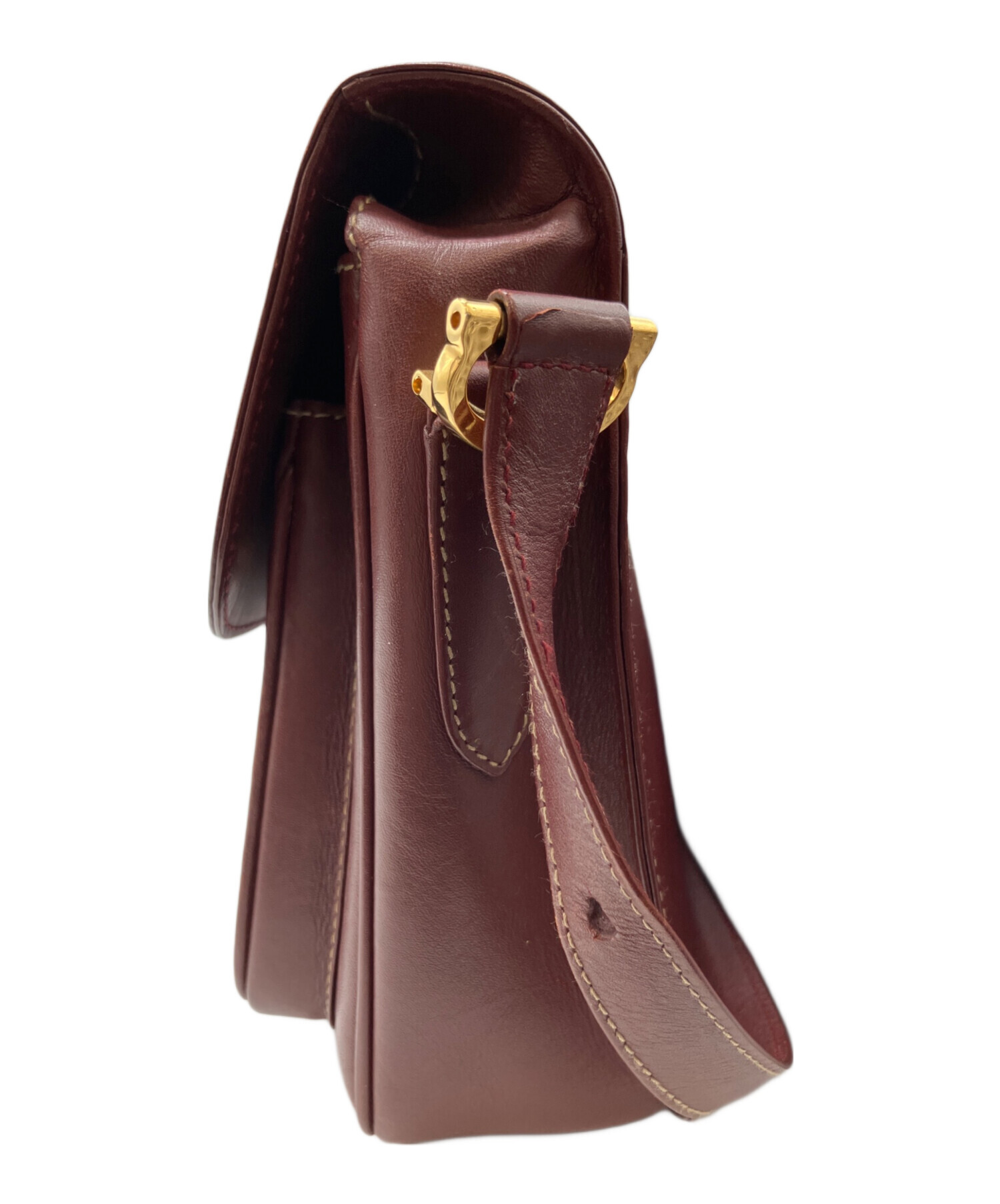 中古・古着通販】Cartier (カルティエ) ショルダーバッグ ボルドー