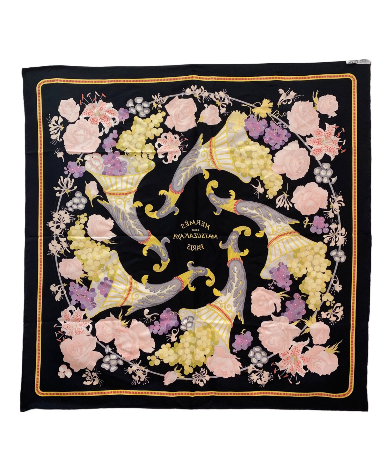 ドリーム池田店】HERMES カレ90 馬鎧 カマイユ ブラック×イエロー IKZ-475