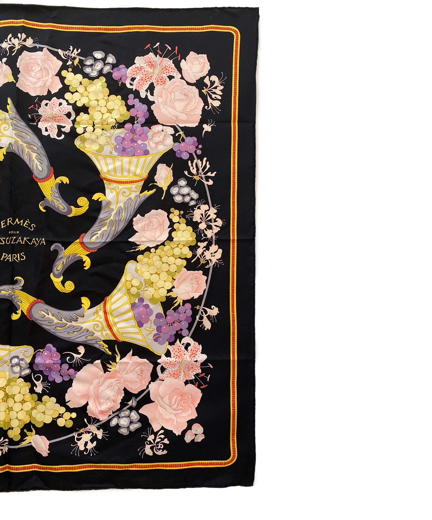 ドリーム池田店】HERMES カレ90 馬鎧 カマイユ ブラック×イエロー IKZ-475