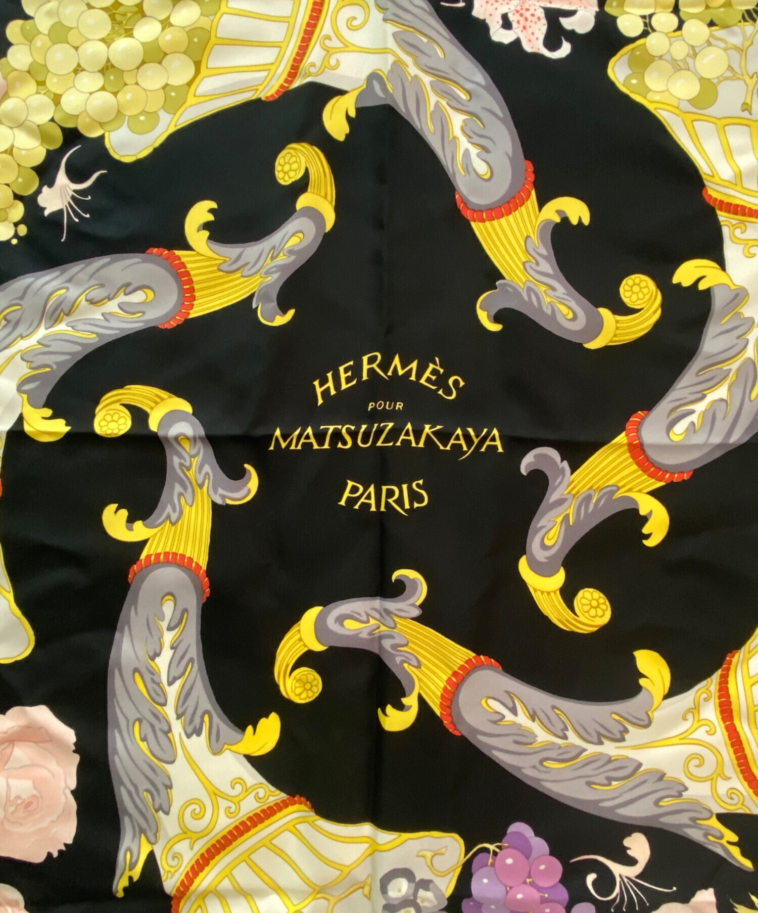 中古・古着通販】HERMES (エルメス) カレ90 ブラック サイズ:90