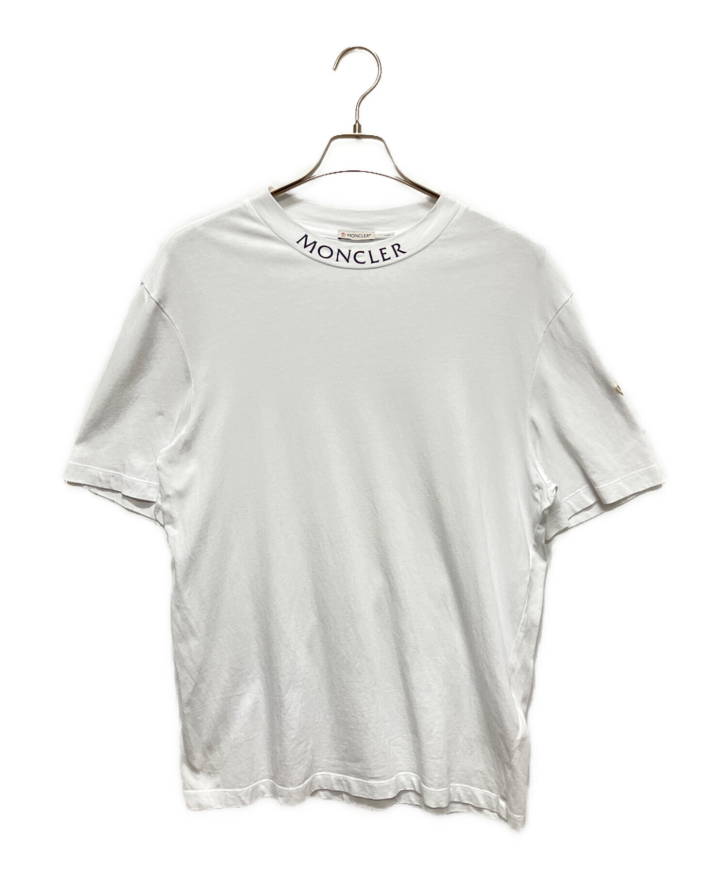 中古・古着通販】MONCLER (モンクレール) ネックロゴプリントTシャツ 