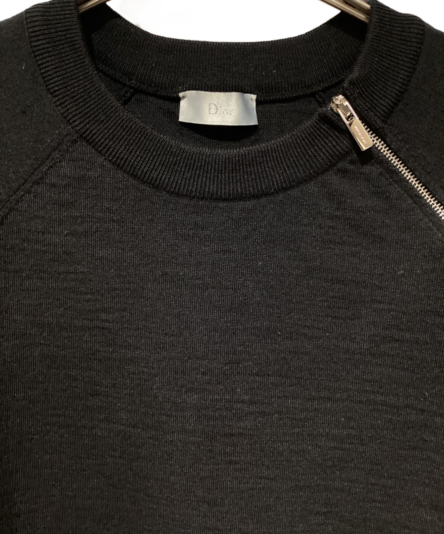 Dior クルーネック ニット セーター 中古・古着通販】Dior (ディオール) Zip design crew neck knit(ジップ