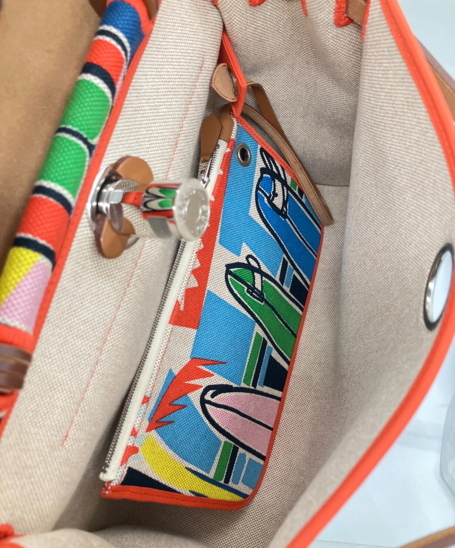 中古・古着通販】HERMES (エルメス) エールバッグジップ マルチカラー