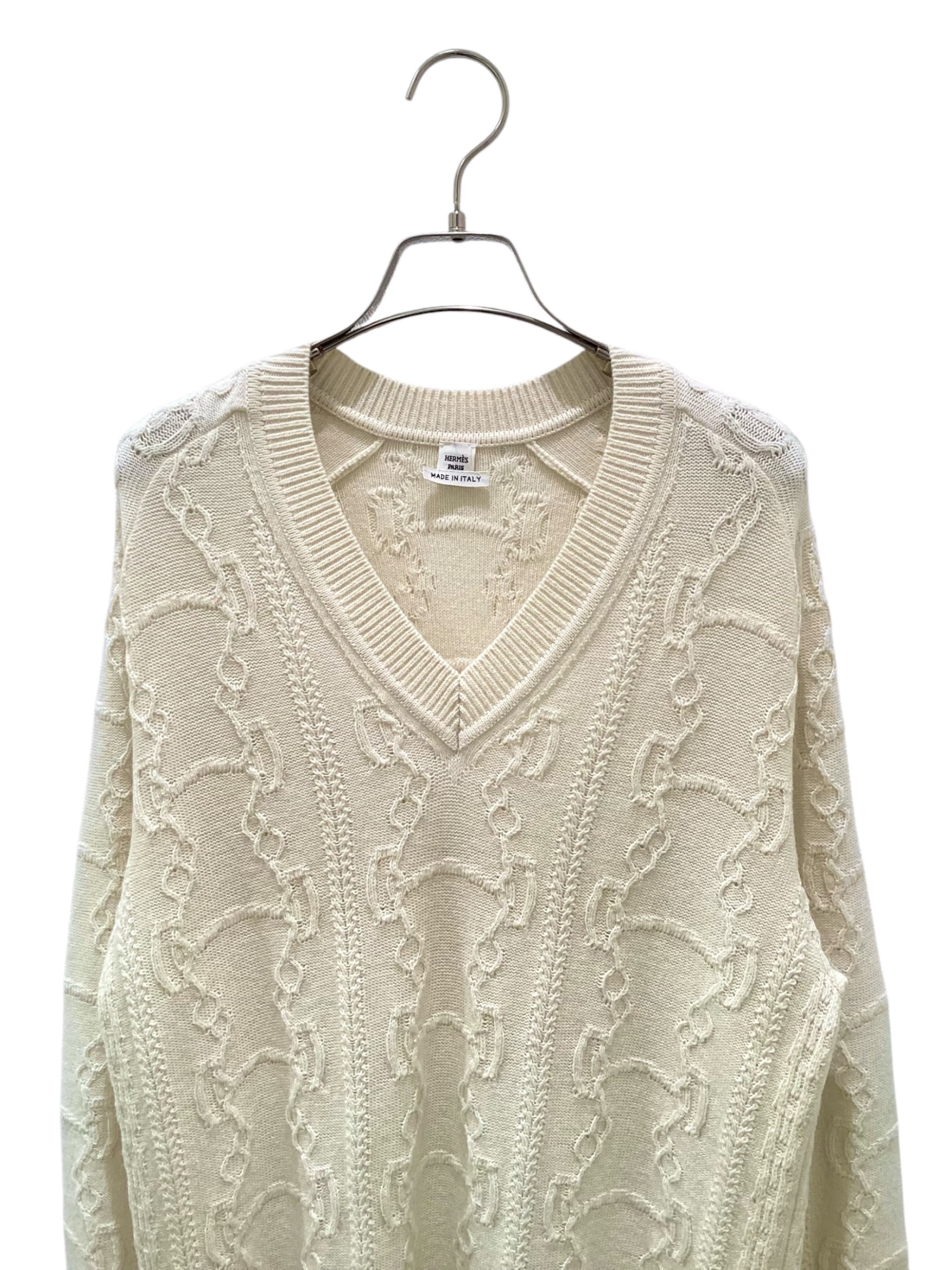 新品　HERMES エルメス　2024 シェーヌダンクル　ニット　ワンピース 中古・古着通販】HERMES (エルメス) シェーヌダンクル ニット ロング