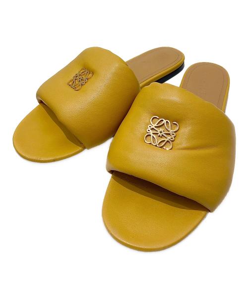 中古・古着通販】LOEWE (ロエベ) パッドフラットミュール イエロー 