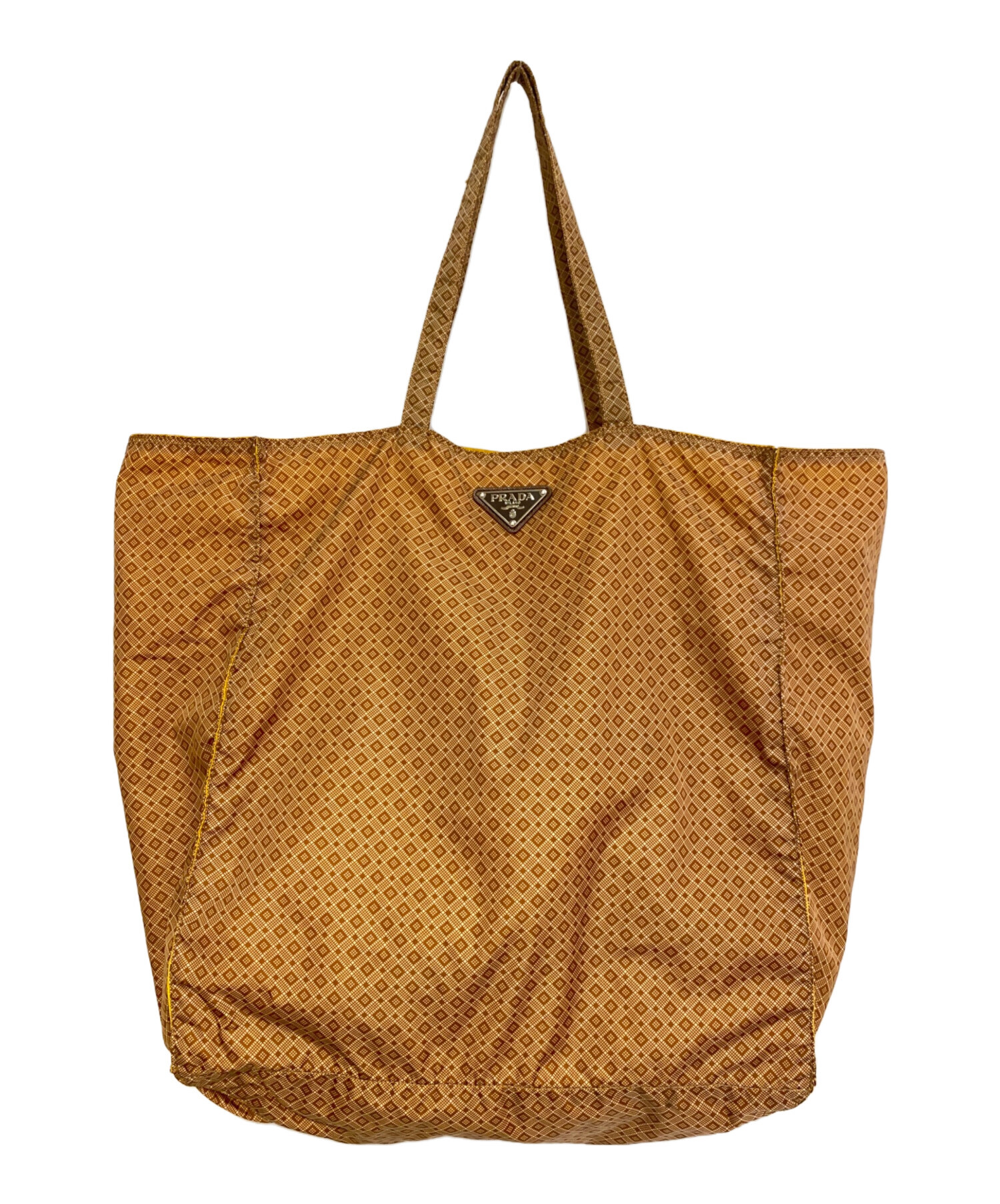 PRADAリバーシブルトートバッグ 中古・古着通販】PRADA (プラダ) リバーシブルトートバッグ イエロー