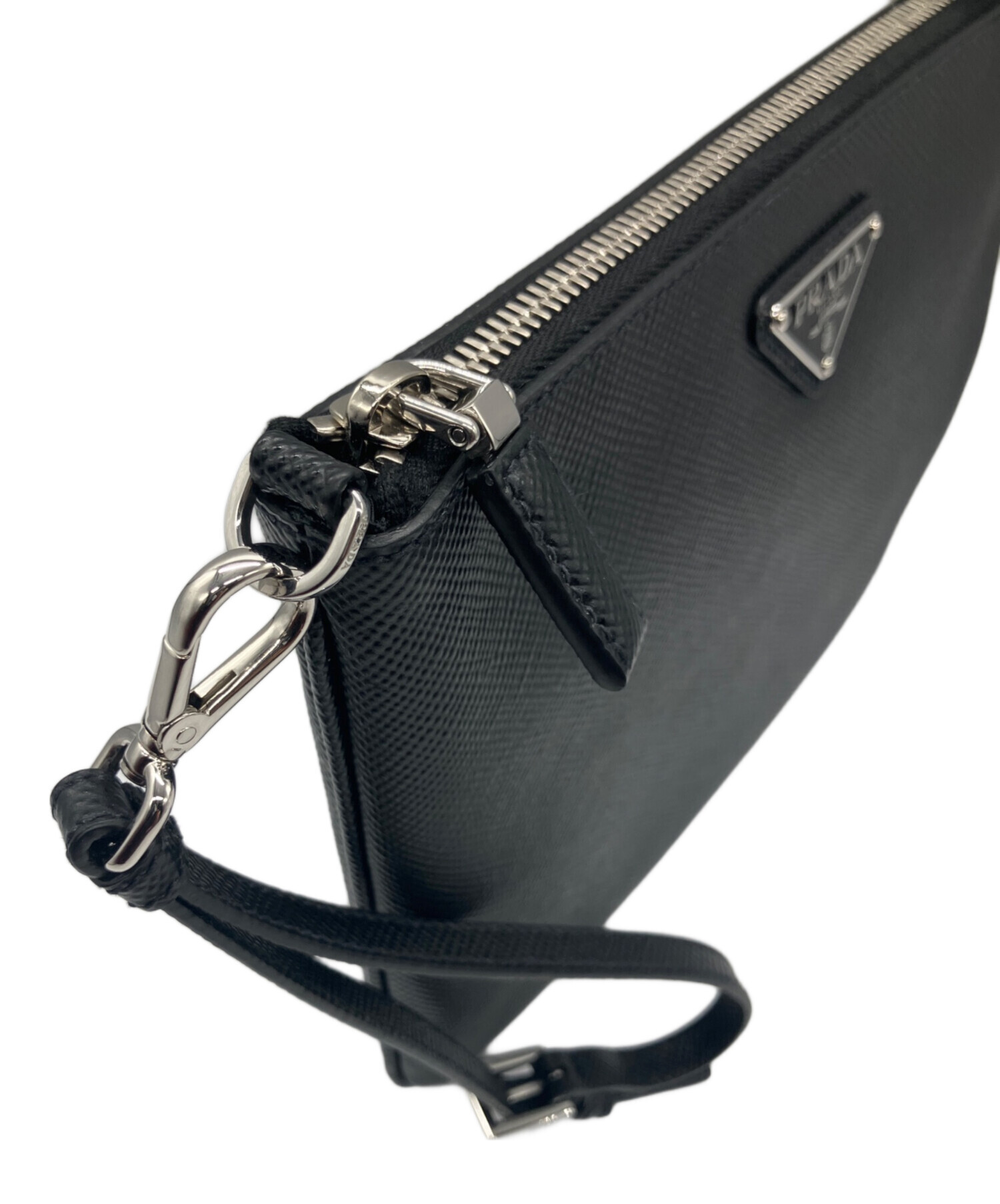 中古・古着通販】PRADA (プラダ) スモール サフィアーノレザー ポーチ