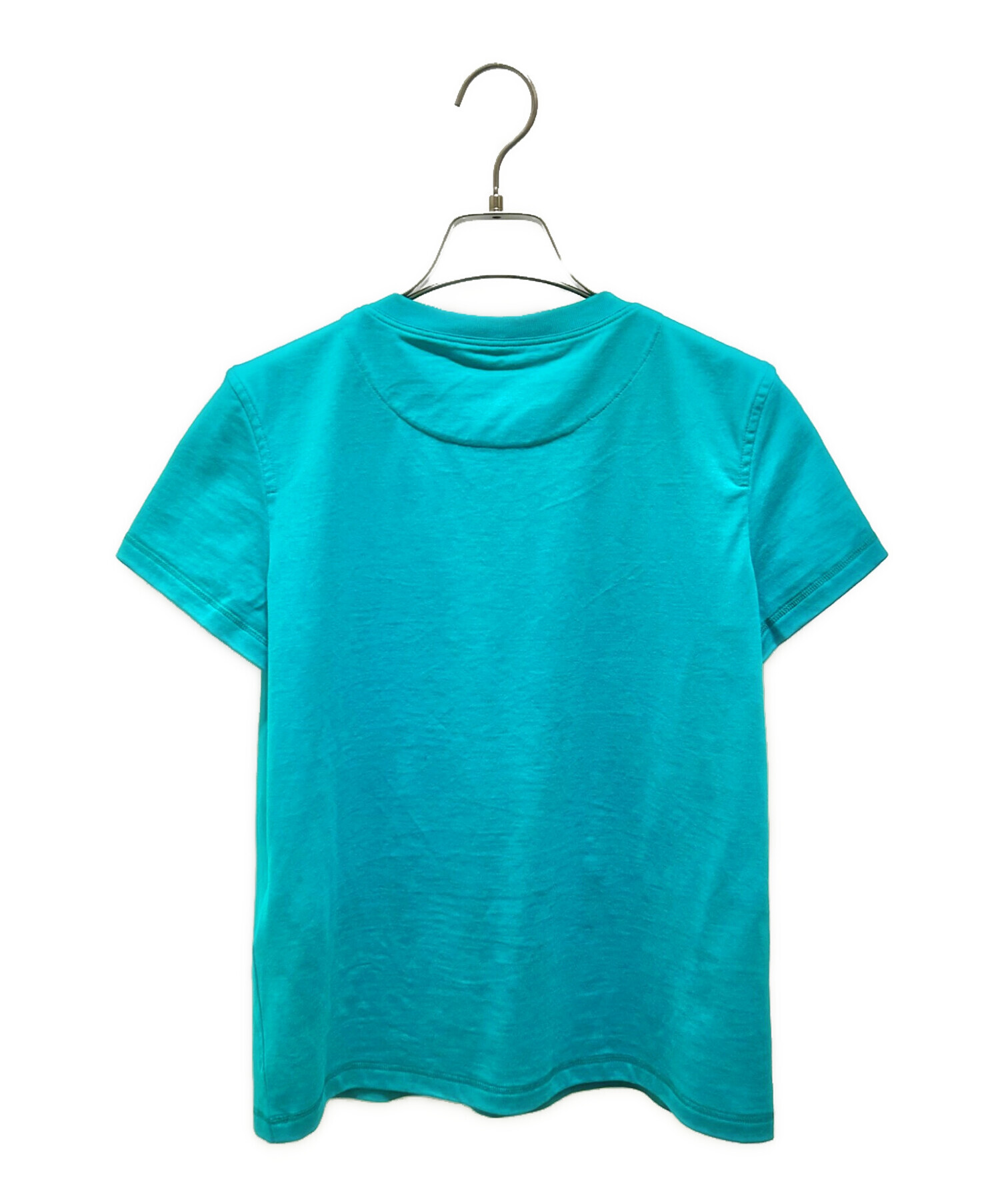HERMES エルメス Tシャツ 刺繍 ブルー