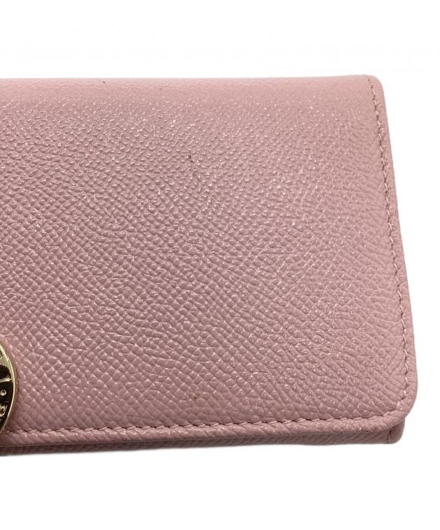 中古・古着通販】BVLGARI (ブルガリ) 長財布 ロゴクリップ ピンク