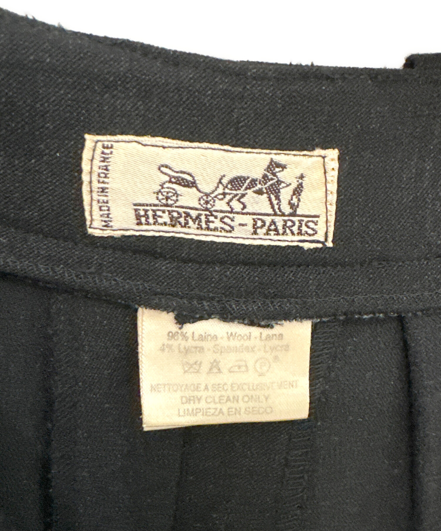 中古・古着通販】HERMES (エルメス) ウールパンツ グレー サイズ:不明 