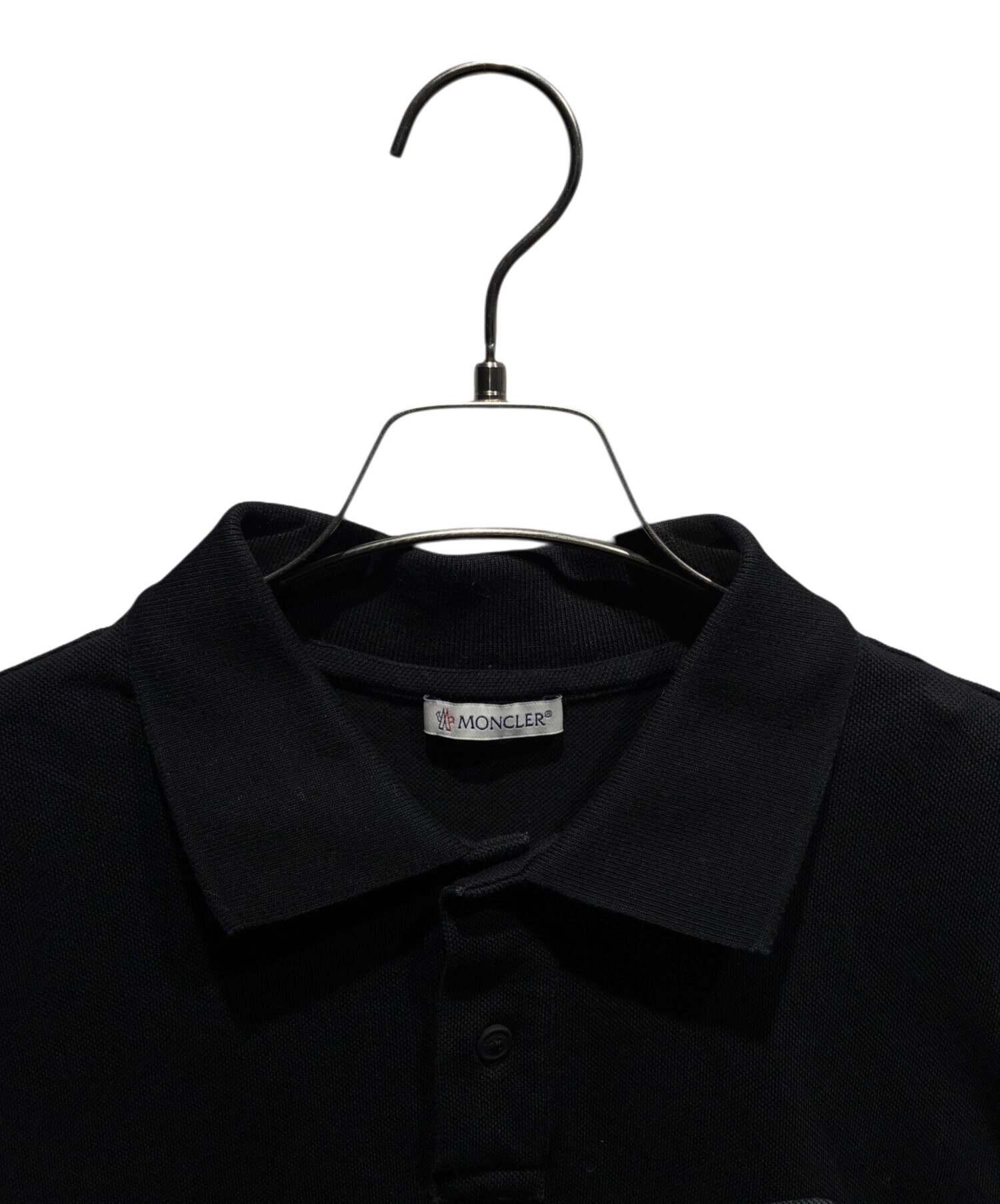 中古・古着通販】MONCLER (モンクレール) 半袖ポロシャツ ブラック