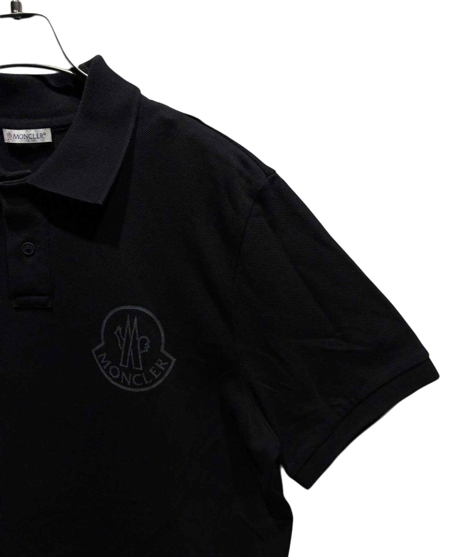 中古・古着通販】MONCLER (モンクレール) 半袖ポロシャツ ブラック