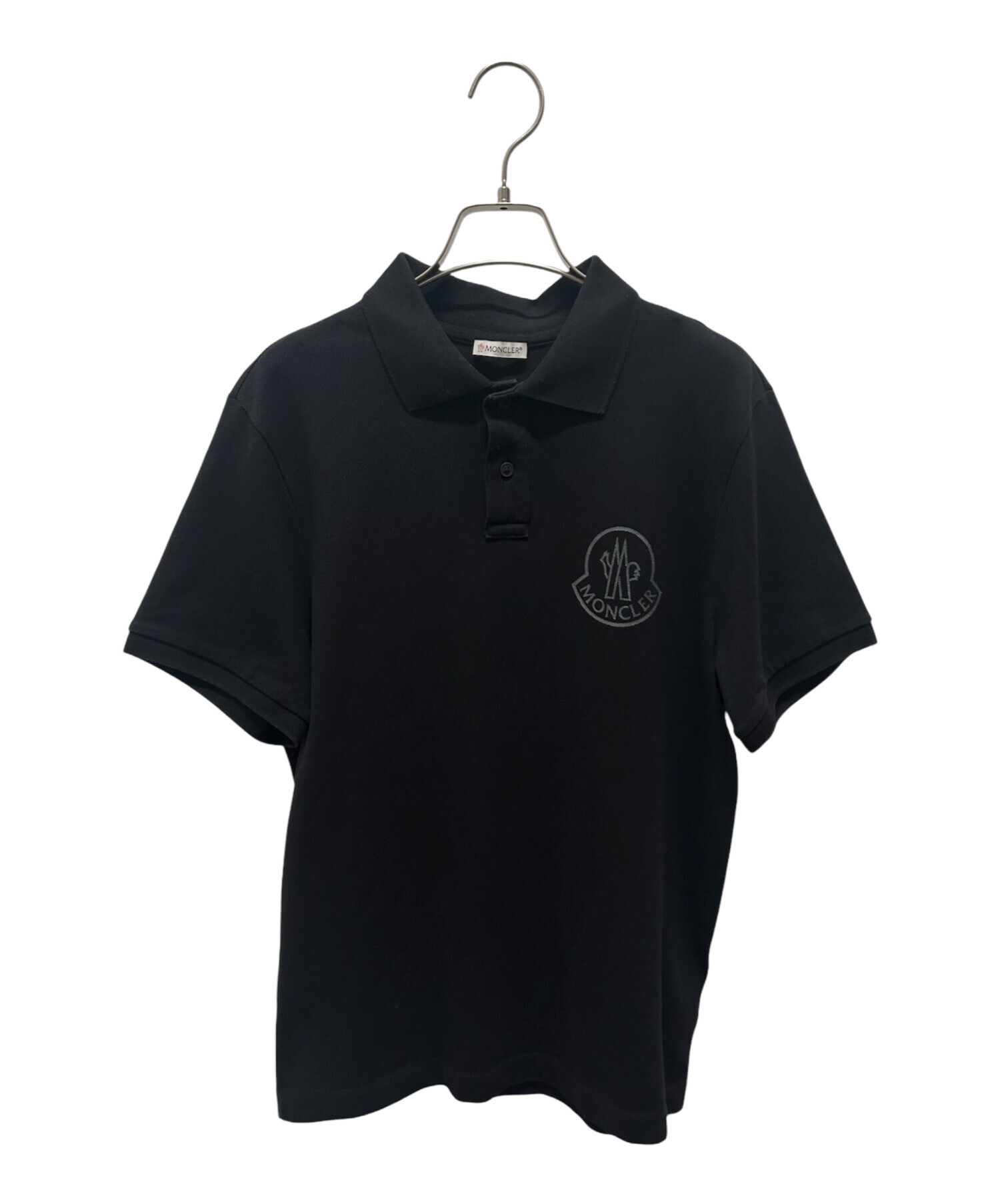 MONCLER ブラック ポロシャツ M MONCLER 23ss ポロシャツ ブラック M