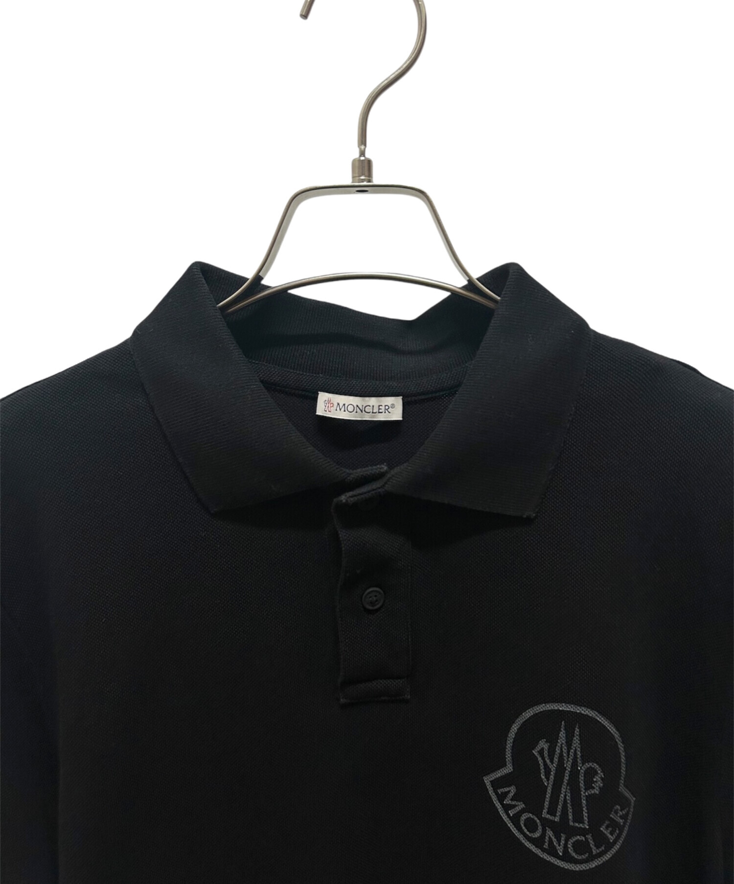 中古・古着通販】MONCLER (モンクレール) 半袖ポロシャツ ブラック