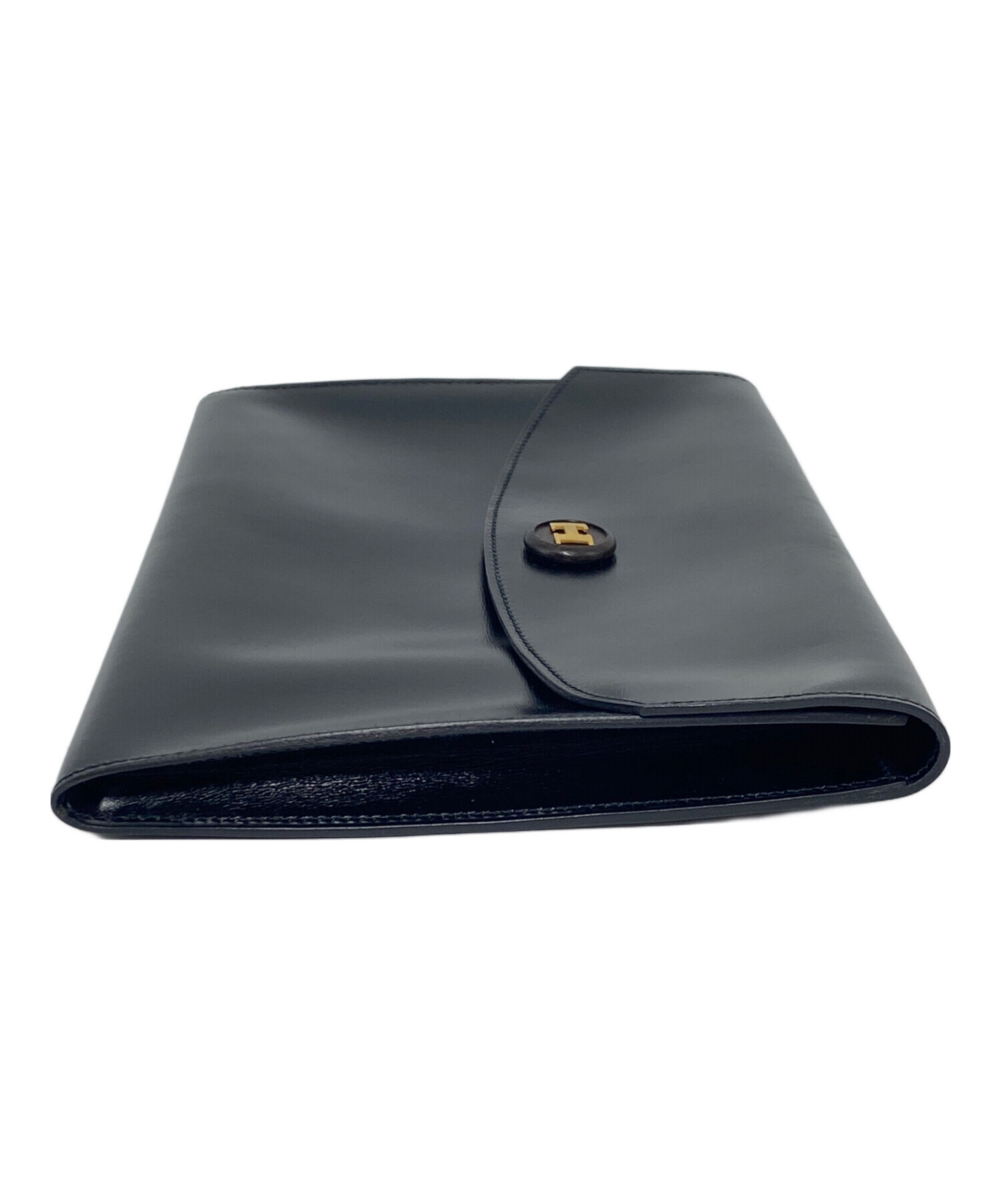 HERMES ブラック ポシェットリオ 中古・古着通販】HERMES (エルメス) ポシェットリオ ブラック サイズ