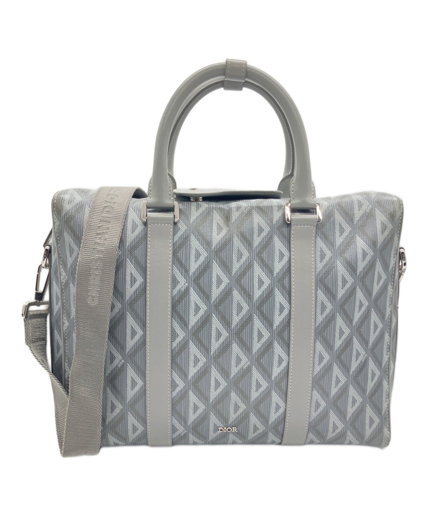 【極美品】ディオール CDダイヤモンド ビジネスバッグ ブリーフケース グレー 中古・古着通販】Dior (ディオール) Briefcase CD Diamond Canvas