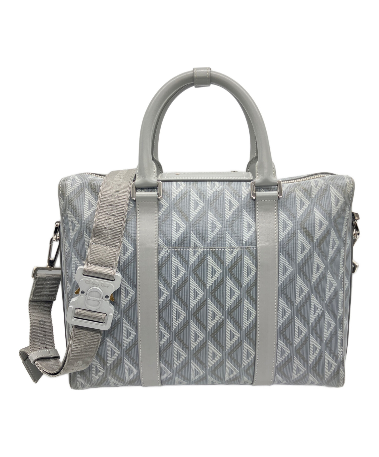 【極美品】ディオール CDダイヤモンド ビジネスバッグ ブリーフケース グレー 中古・古着通販】Dior (ディオール) Briefcase CD Diamond Canvas
