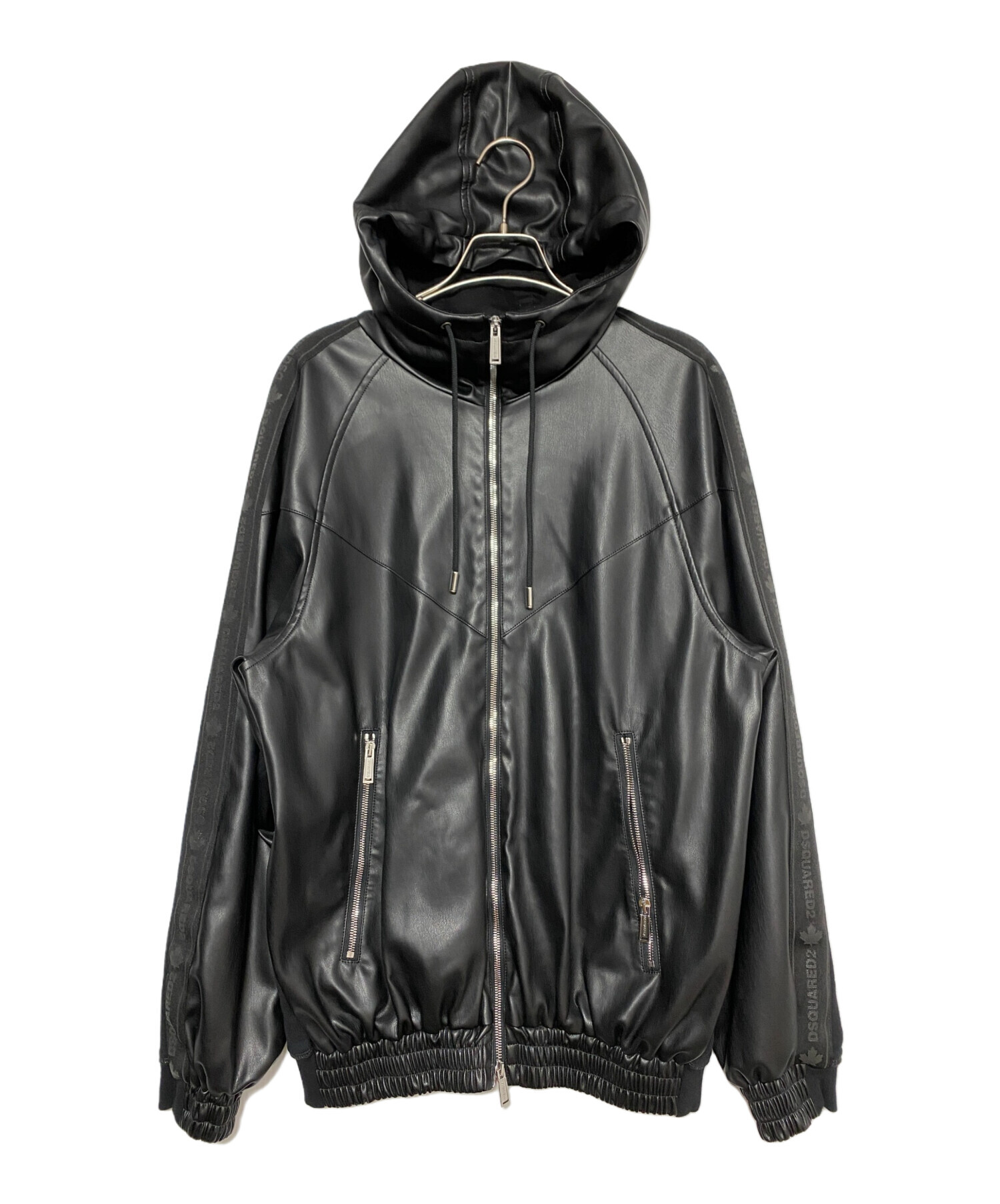 ★レア★DSQUARED2★レザー切替キルティング★パーカー★ 中古・古着通販】DSQUARED2 (ディースクエアード) レザーパーカー