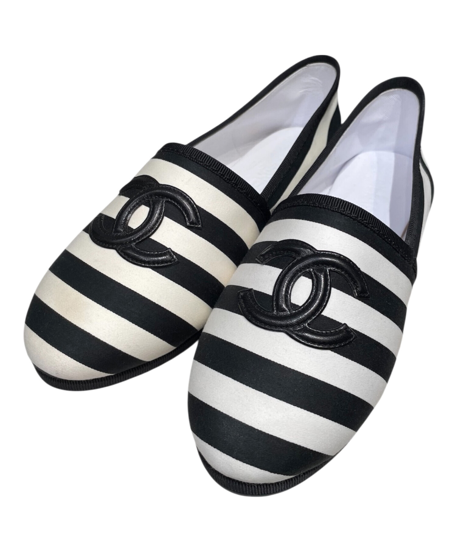 CHANEL エスパドリーユ ミュール スリッポン 37 CHANEL エスパドリーユ