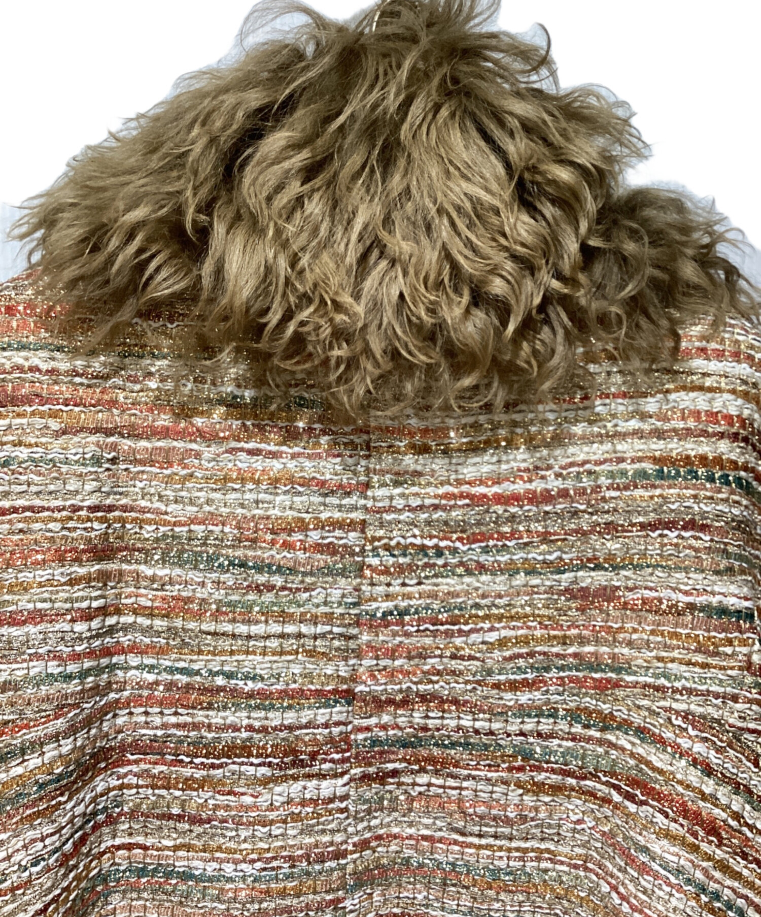 CHANEL シャネル　ブラウン　コート 中古・古着通販】CHANEL (シャネル) ツイードファーコート ブラウン