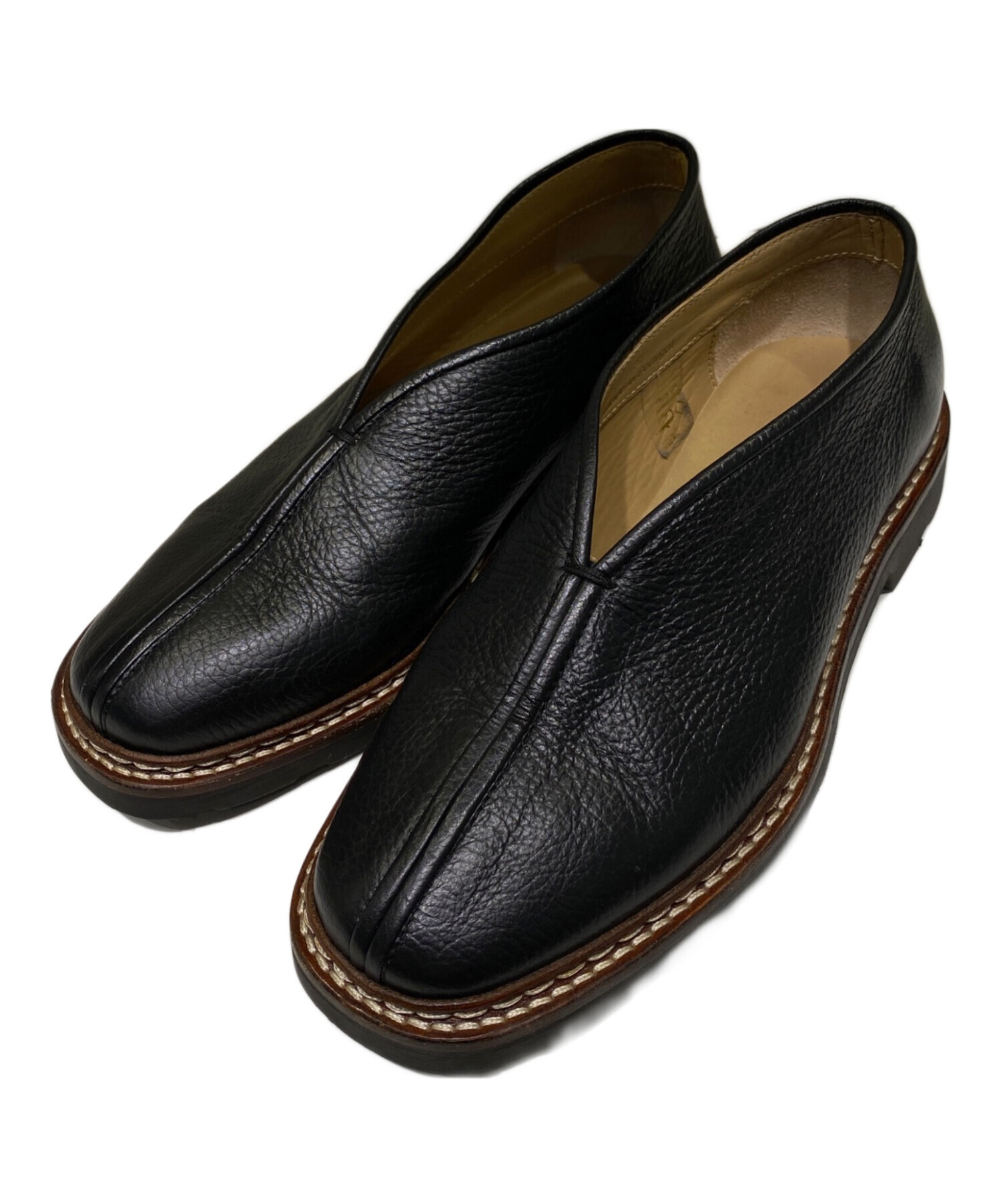 中古・古着通販】LEMAIRE (ルメール) Piped Crepe Slippers ブラック