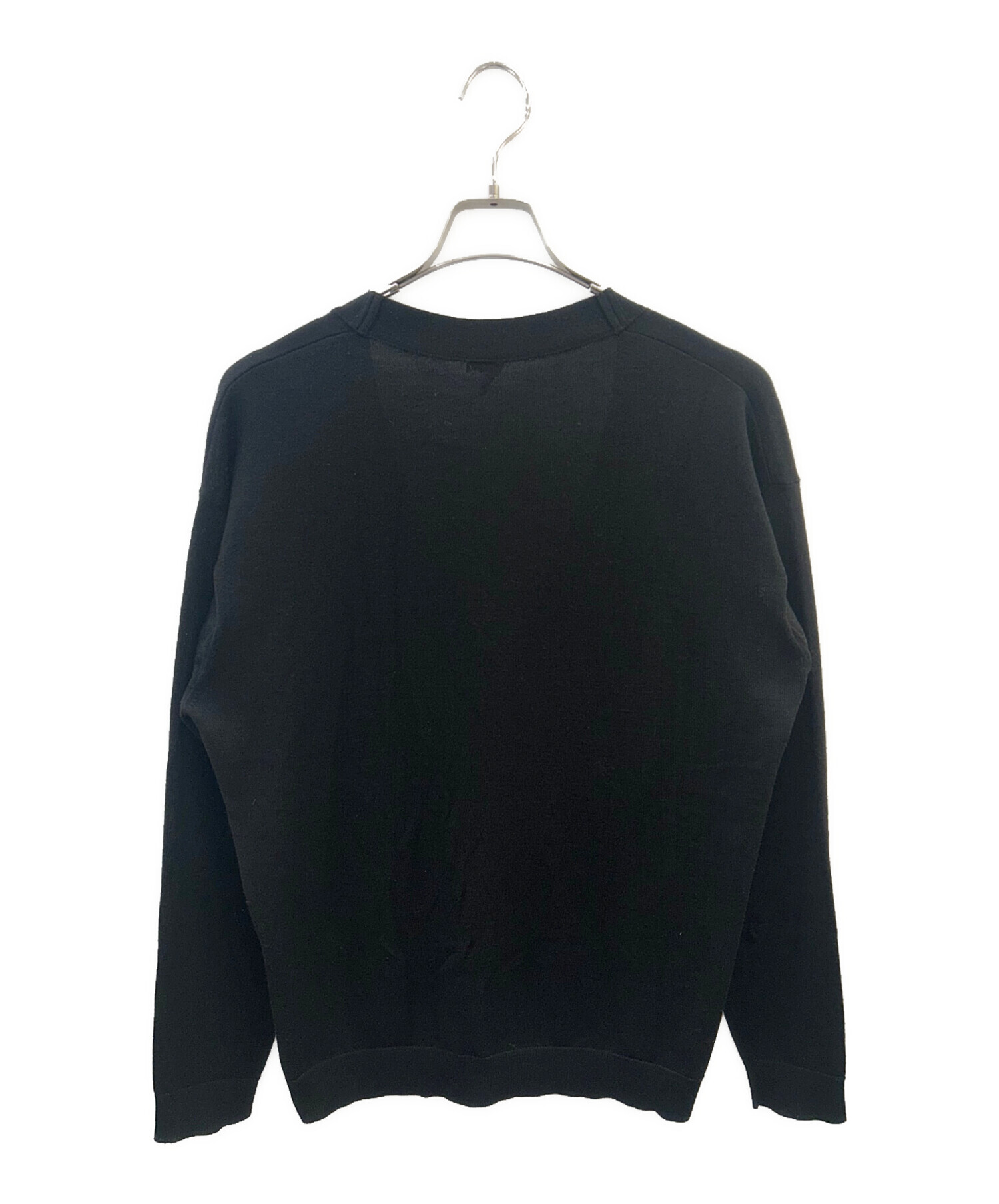 中古・古着通販】LOEWE (ロエベ) アナグラム刺繍カーディガン ブラック