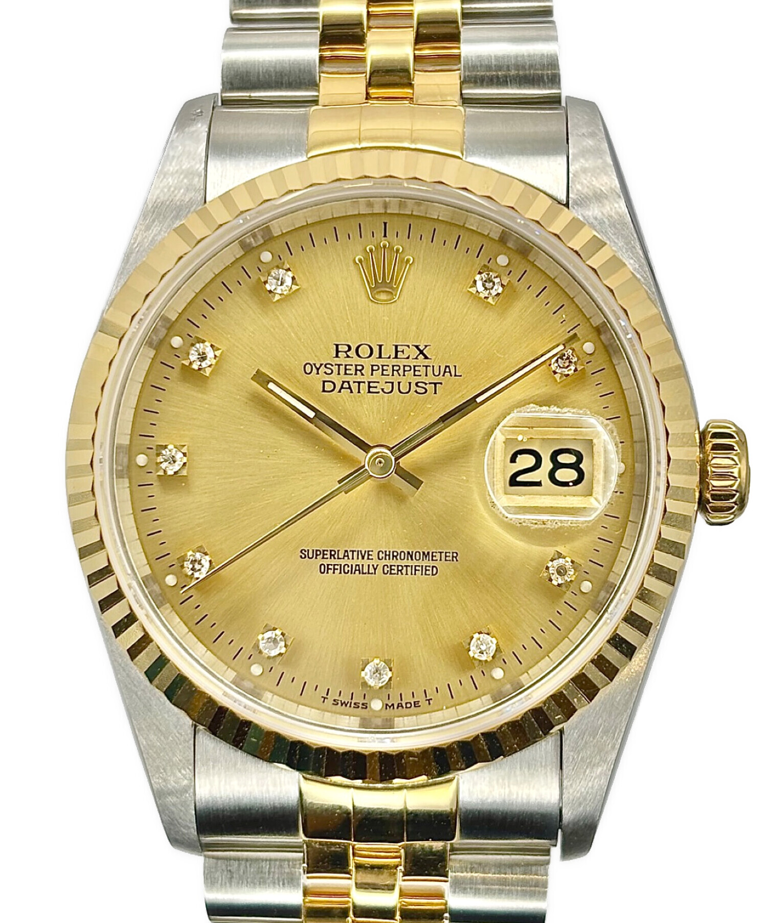 ROLEX ロレックス/デイトジャスト シャンパンゴールド文字盤/16233/W30****/ABランク/51【中古】 中古・古着通販】ROLEX (ロレックス) Datejust 36/ デイトジャスト
