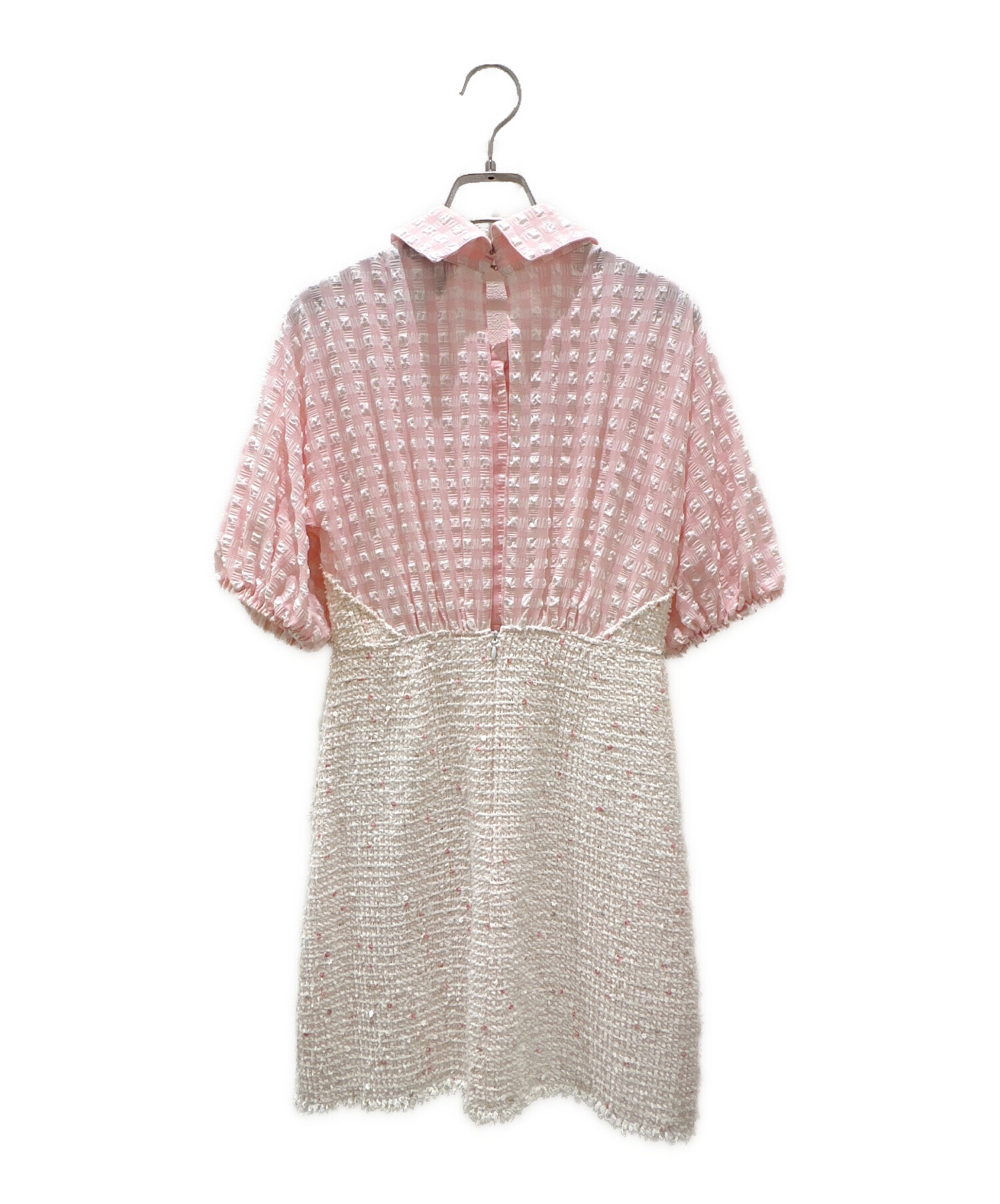 シャネル ツイードワンピース ココボタン CHANEL ツイード 膝丈