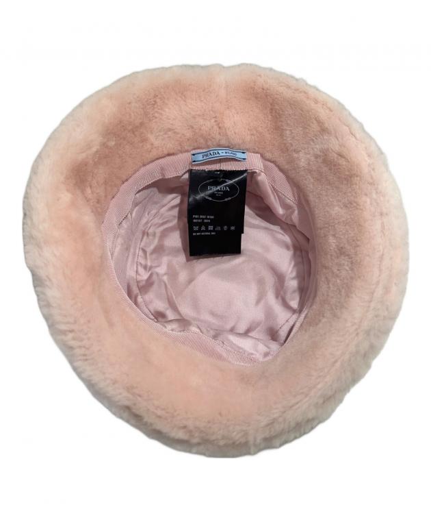 Prada ピンク ファーバケットハット M 中古・古着通販】PRADA (プラダ) ファーバケットハット ライトピンク
