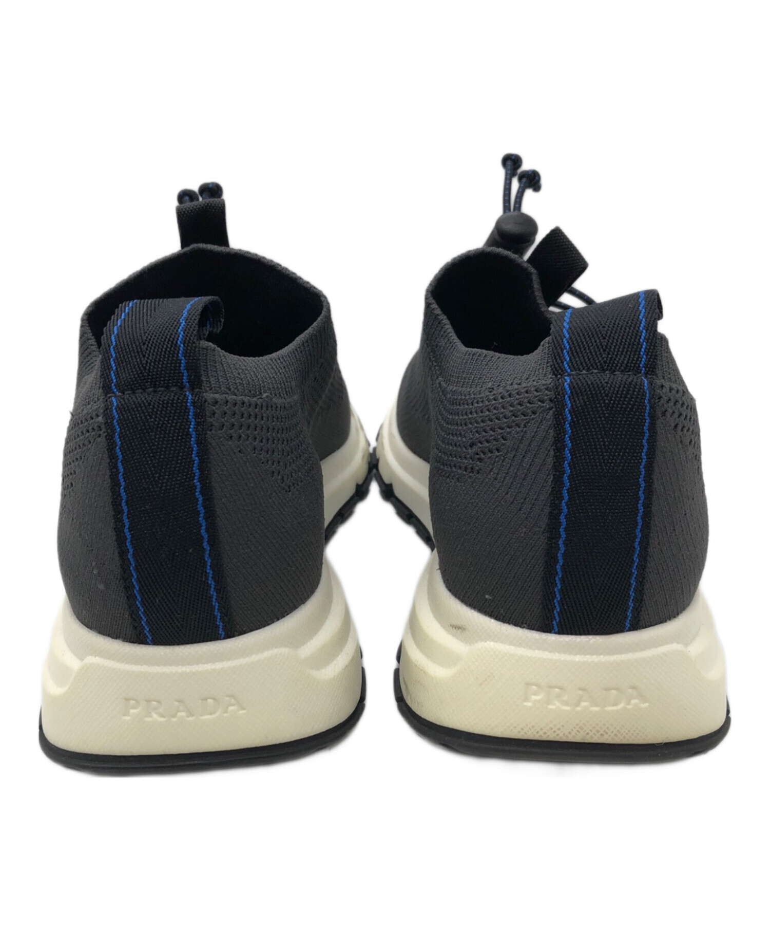 中古・古着通販】PRADA (プラダ) ニットソックススニーカー グレー
