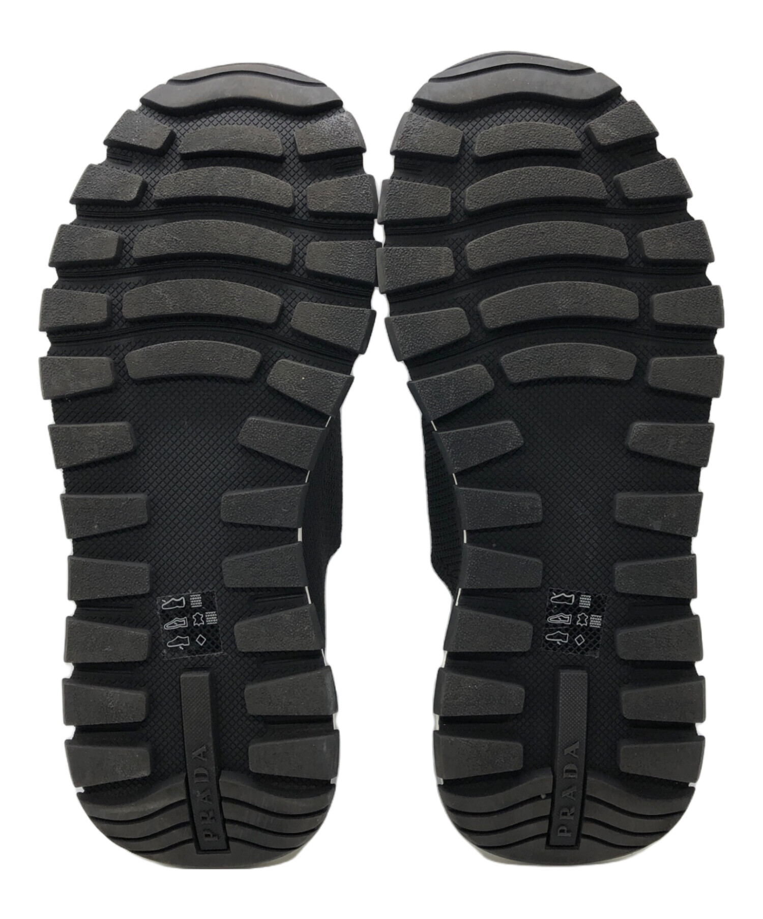 中古・古着通販】PRADA (プラダ) ニットソックススニーカー グレー